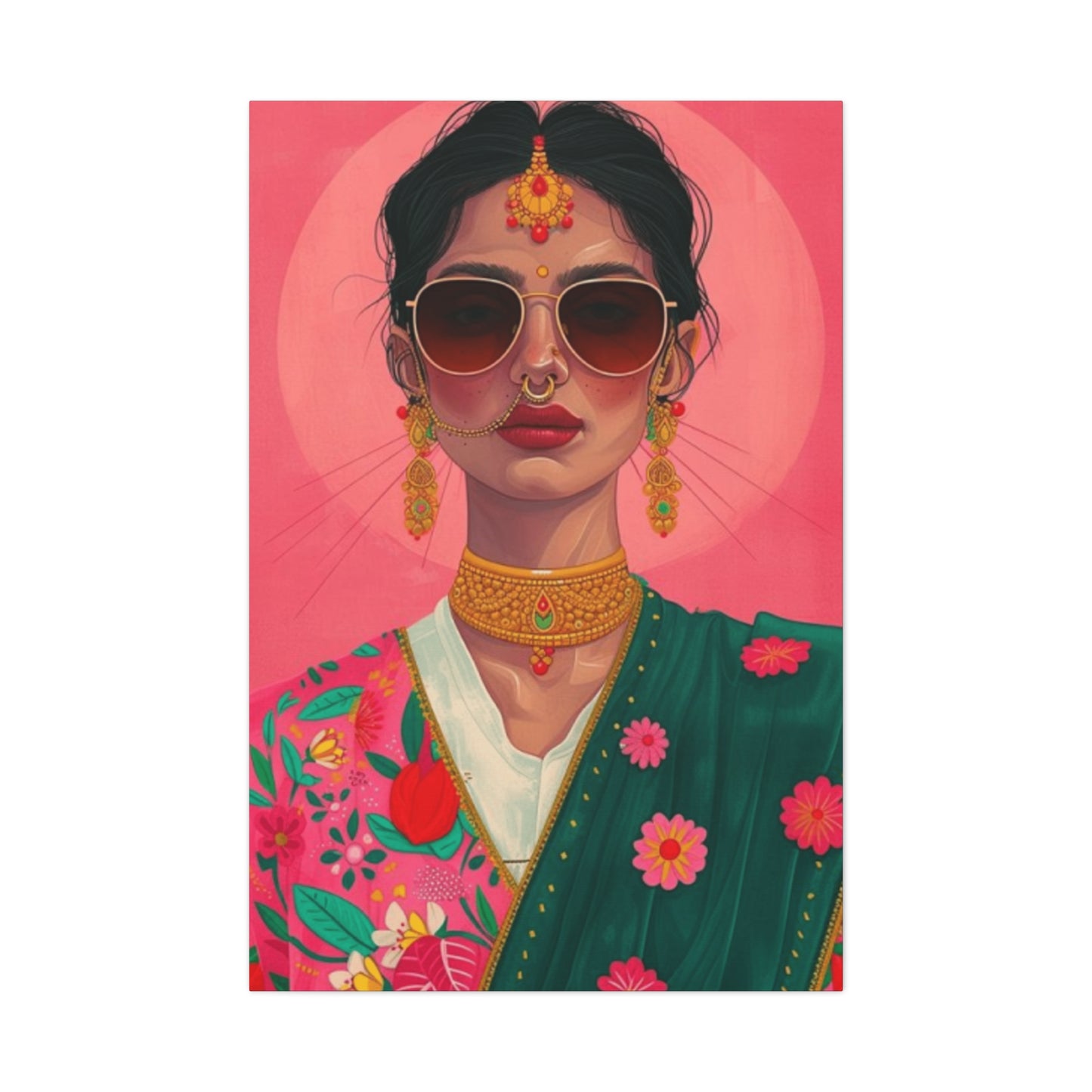 Indian Women In Traditional Dress Wall Art & Canvas Prints