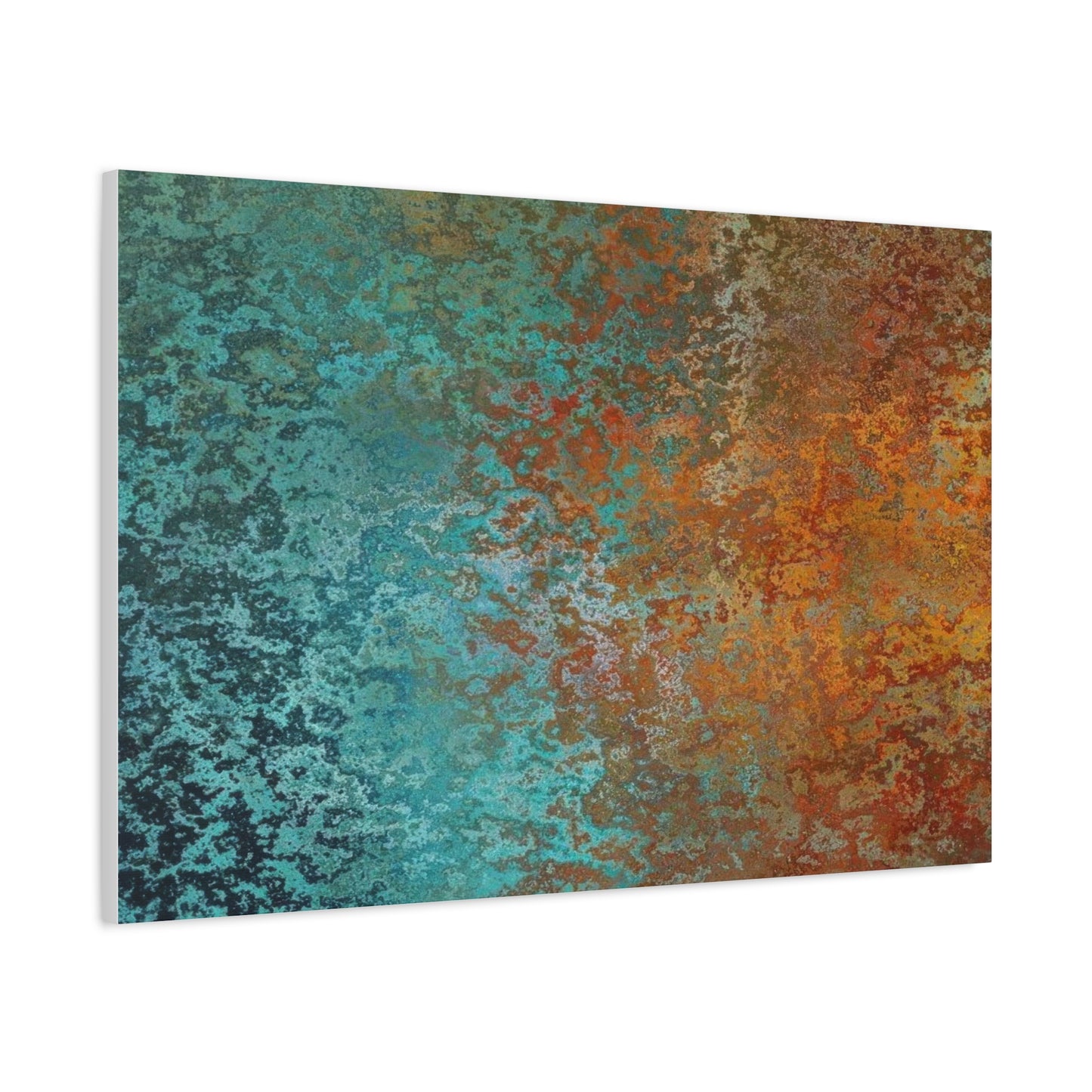 Teal Rust Abstract Wall Art & Canvas Prints