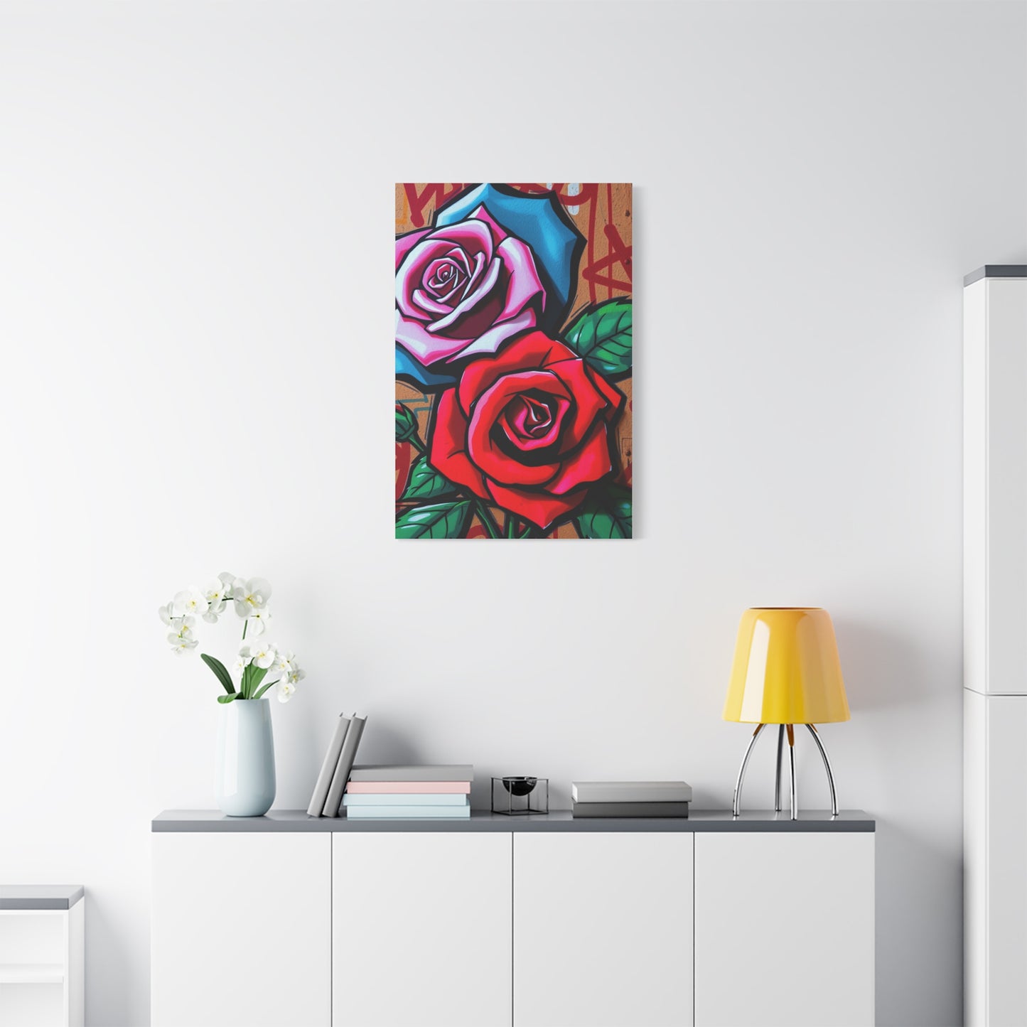 Graffiti Roses Art Premium Canvas 19 Wall Art & Canvas Print