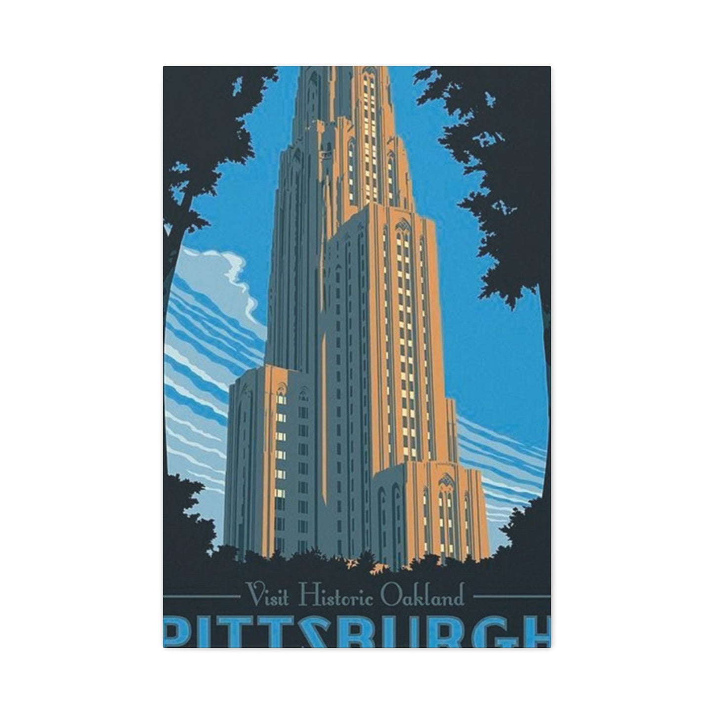 Historic Oakland Pittsburgh Poster Wall Art & Canvas Prints