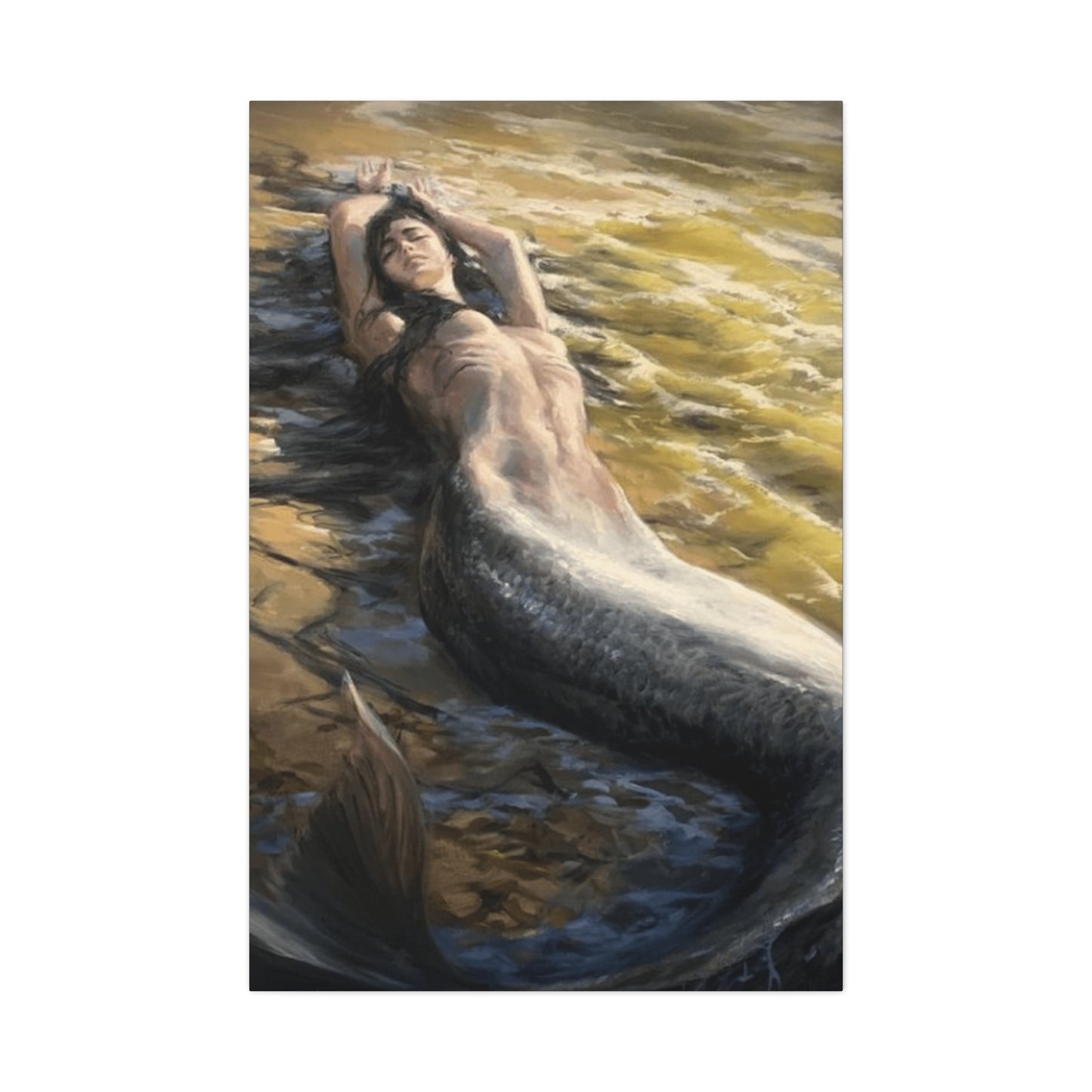 A Mermaid On The Seashore Wall Art & Canvas Prints