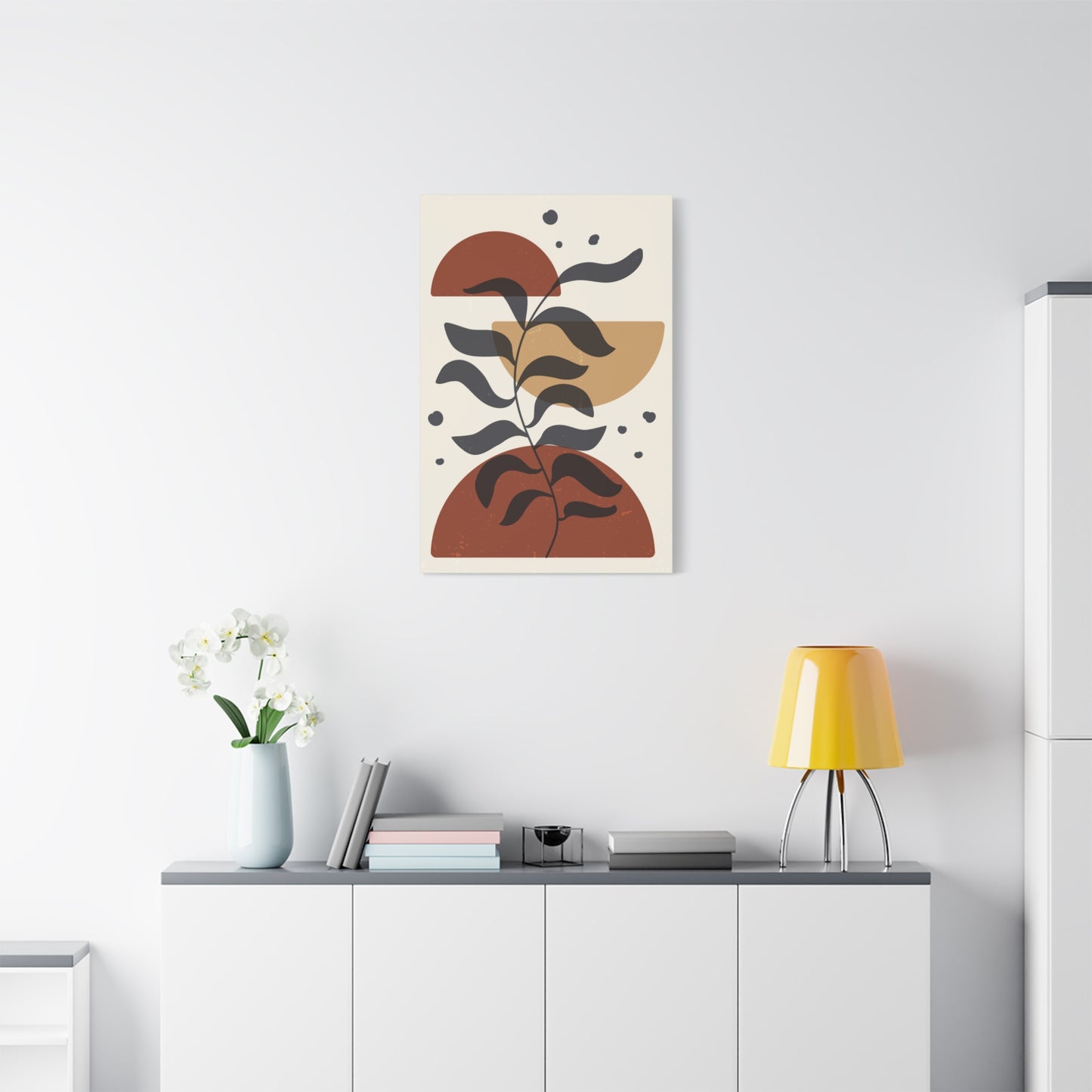 Branch And Geometry Earth Tones Wall Art & Canvas Prints