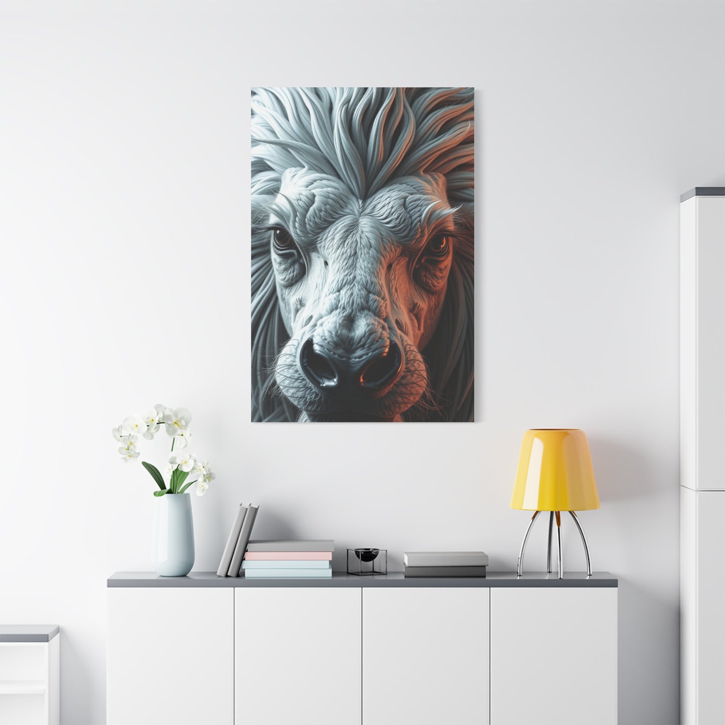 Gray & White Art Canvas Art 2 Wall Art & Canvas Print