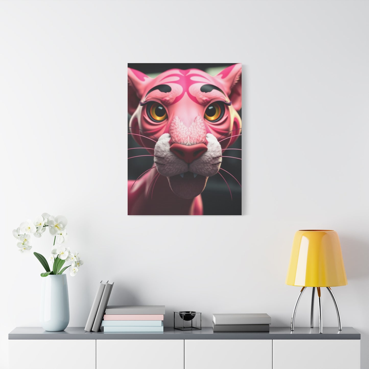 Cerise Feline Splendor Wall Art & Canvas Print