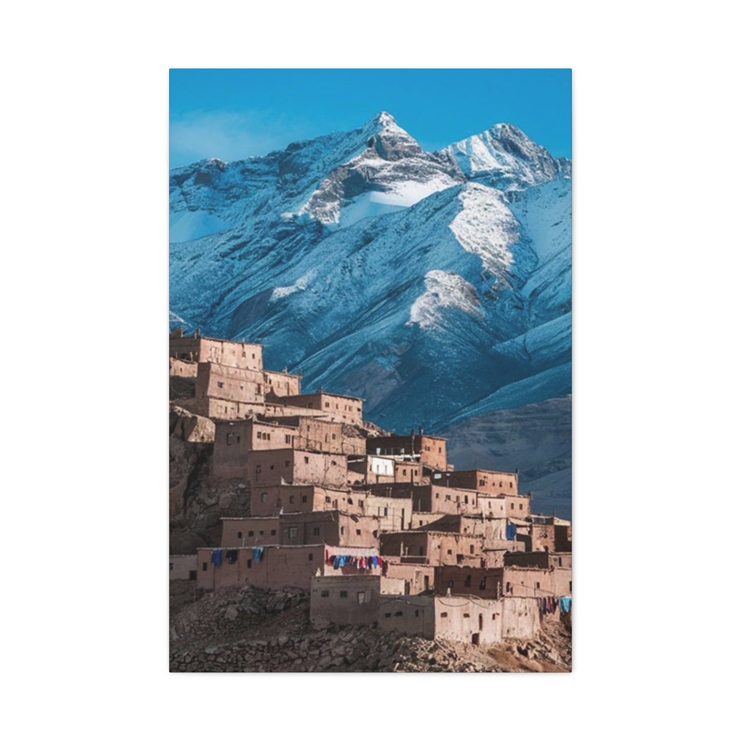 Snowy Mountain & Monastery Wall Art & Canvas Prints