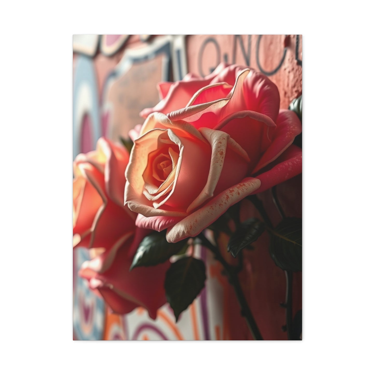 Graffiti Roses Art Premium Canvas 20 Wall Art & Canvas Print
