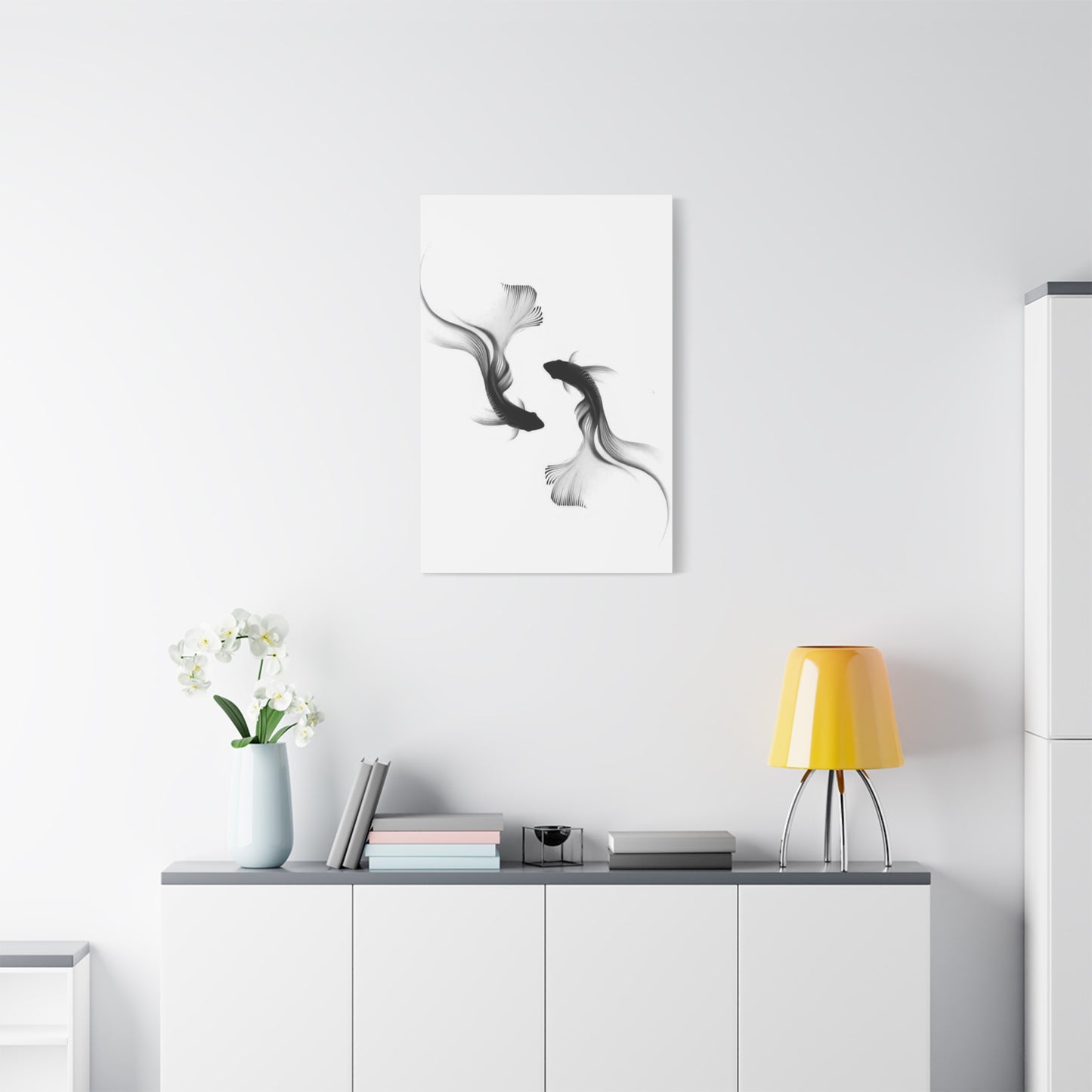 Fishes Grey Wall Art & Canvas Prints