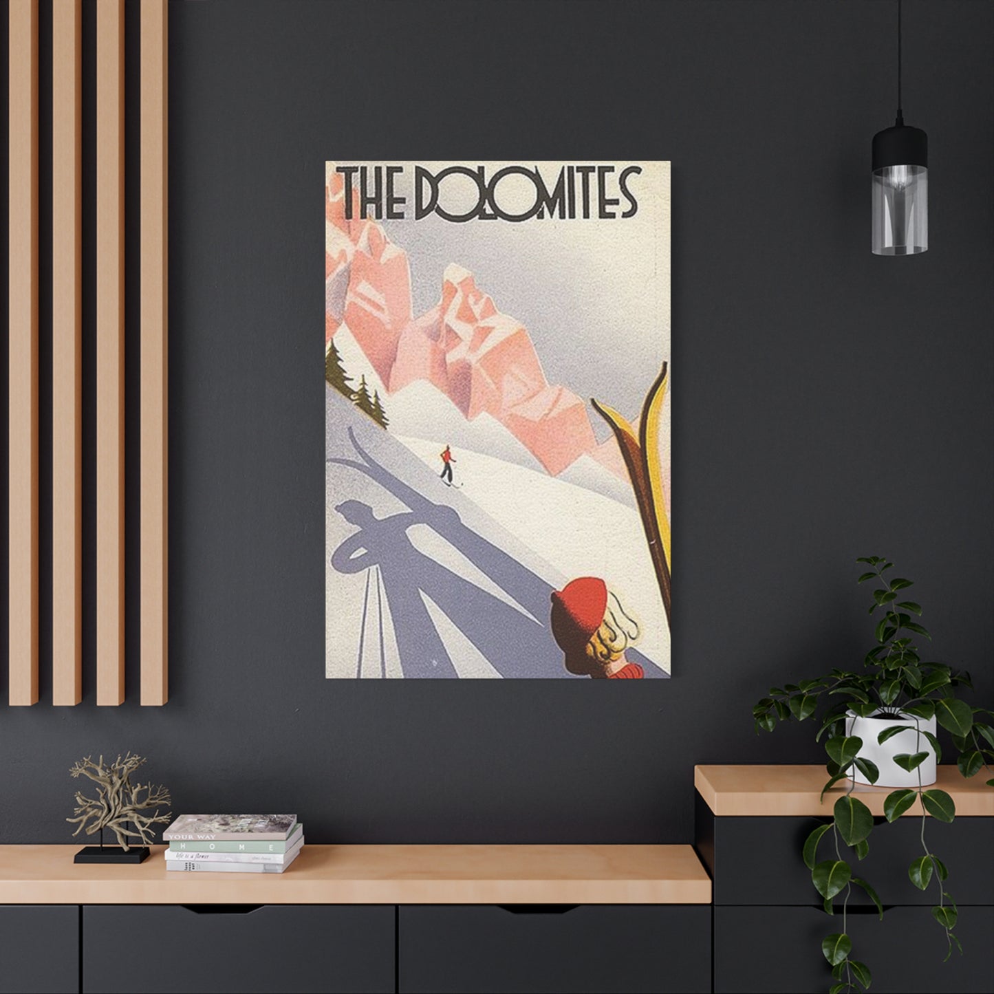 The Dolomites Skiing Poster Wall Art & Canvas Prints