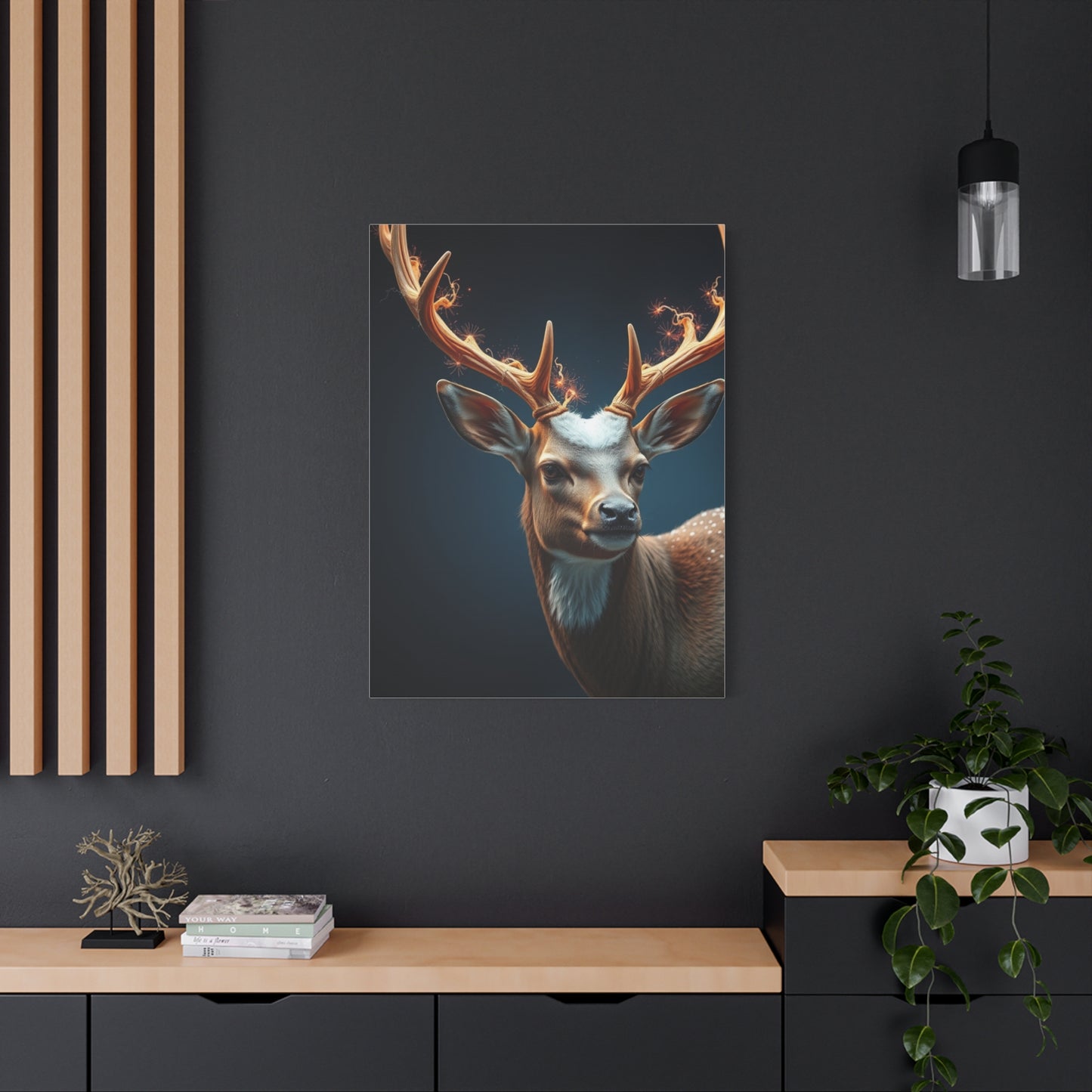 Graceful Antler Portraiture Wall Art & Canvas Print