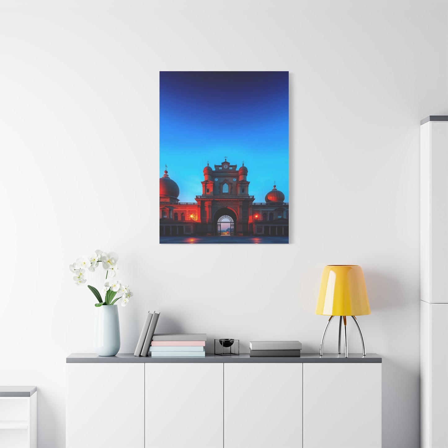 Regal Blue and Clay Fusion Wall Art & Canvas Print