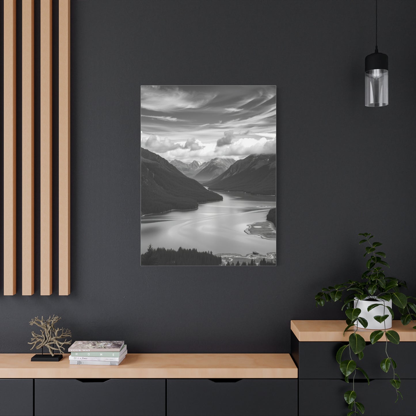 Masterpiece Black & White Scenic Landscapes Art Vision Wall Art & Canvas Print