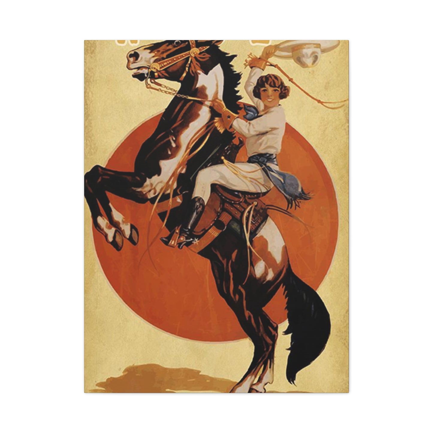 Girl Riding Horse Poster Wall Art & Canvas Prints