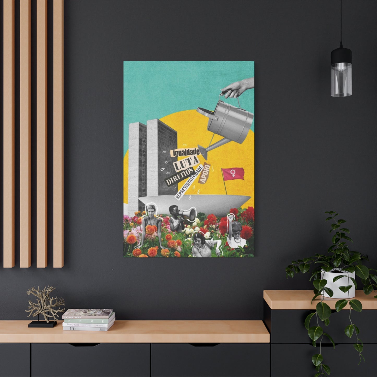 Building Painting Mixed Media Wall Art & Canvas Prints