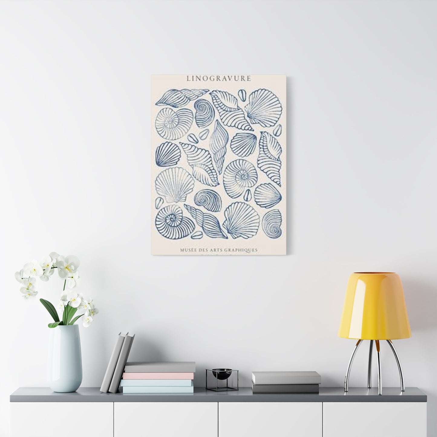 Purple Sea Shell Shape Poster Wall Art & Canvas Prints