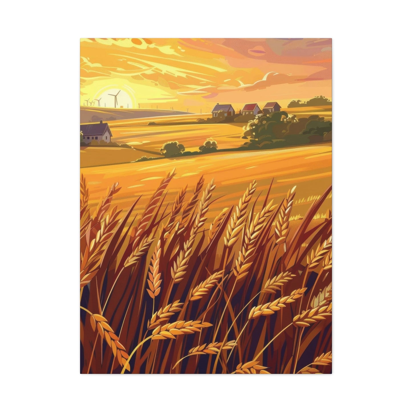 Golden Wheat Fields Countryside Wall Art & Canvas Prints