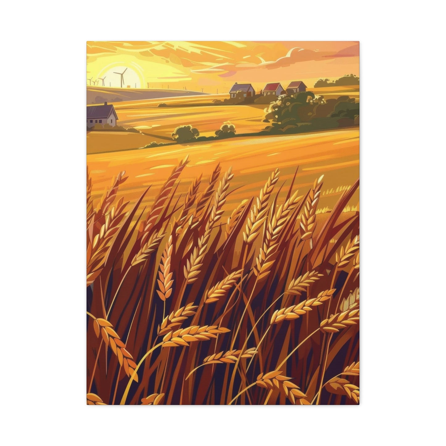Golden Wheat Fields Countryside Wall Art & Canvas Prints