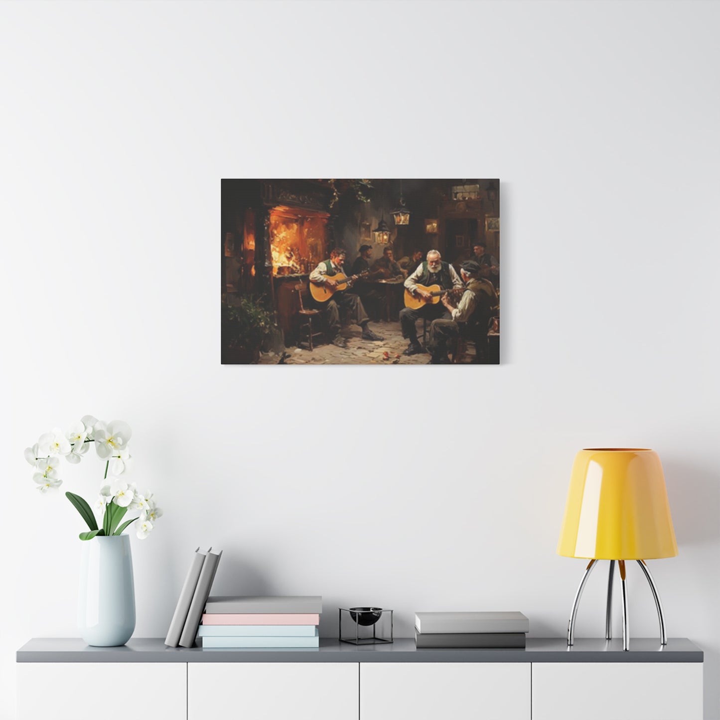 People At Pub & Bar Painting Wall Art & Canvas Prints