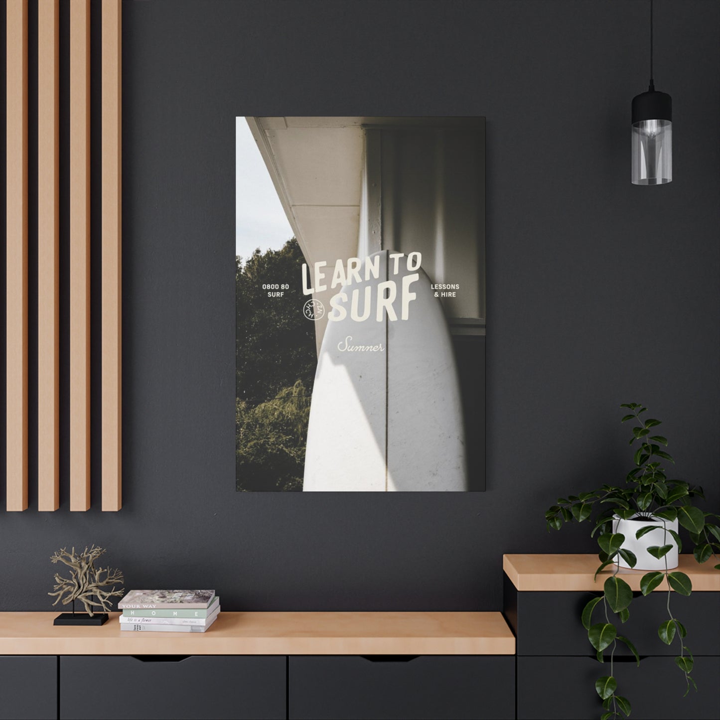 Learn To Surf Poster Wall Art & Canvas Prints