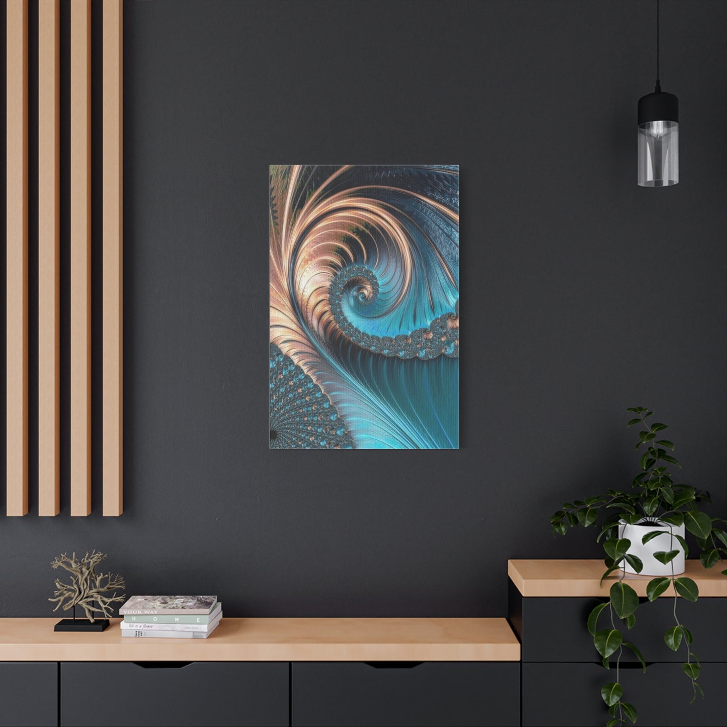Teal Vortex Wall Art & Canvas Prints