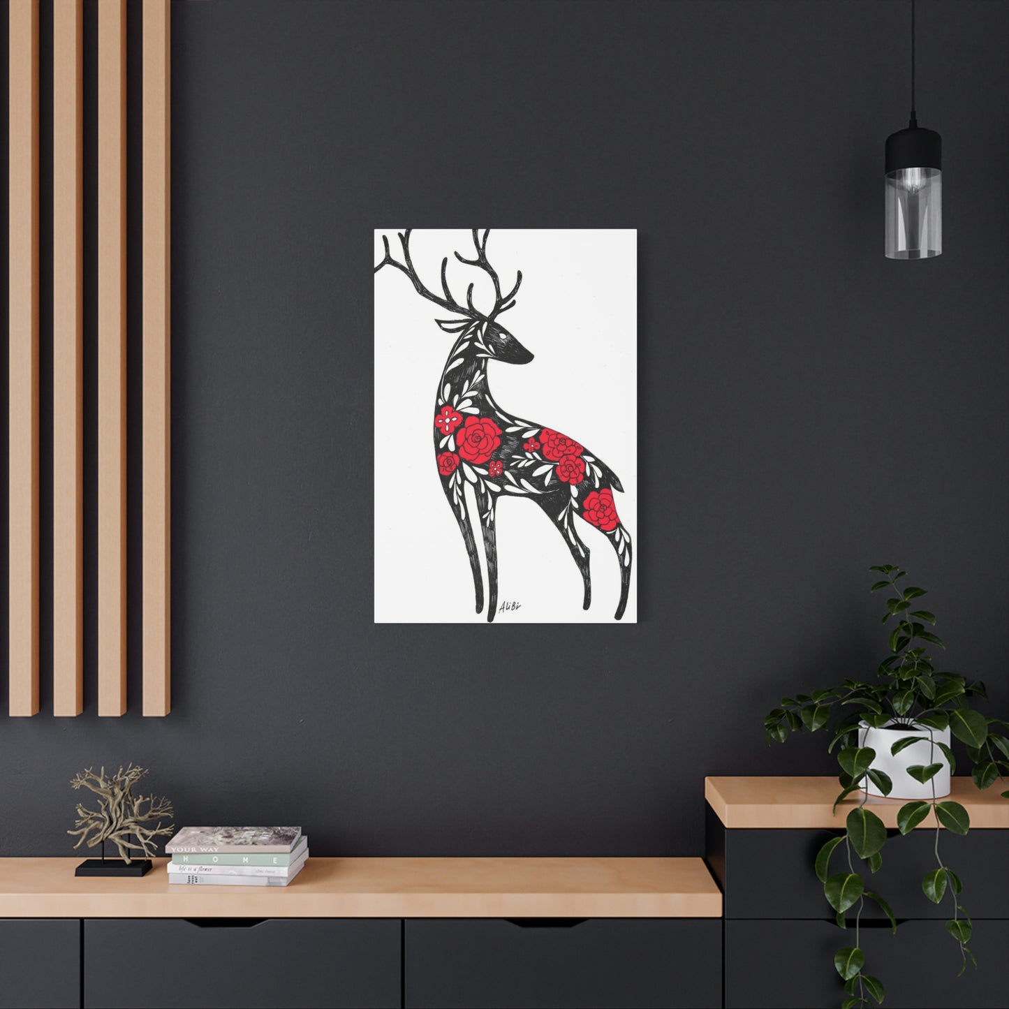 Deer Abstract Wall Art & Canvas Prints