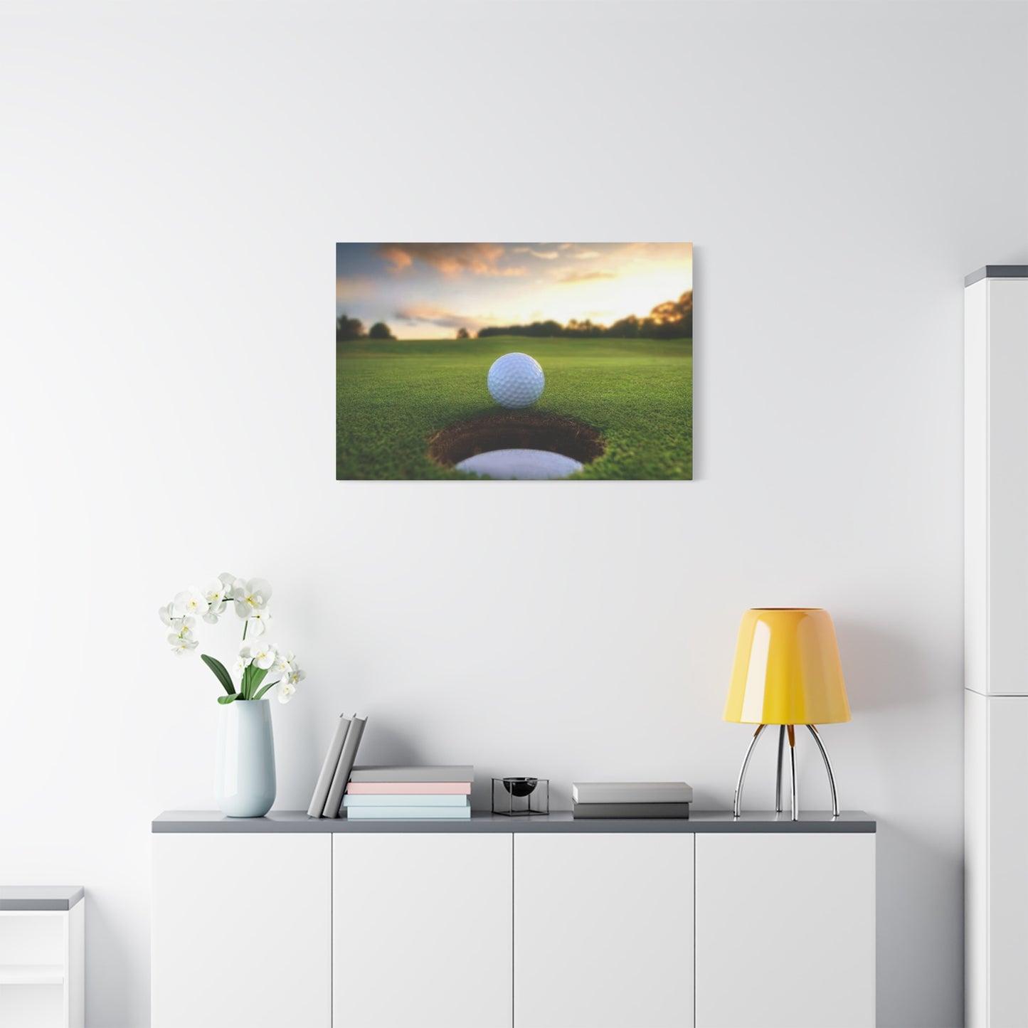 Golf Ball Cup Closeup Wall Art & Canvas Prints