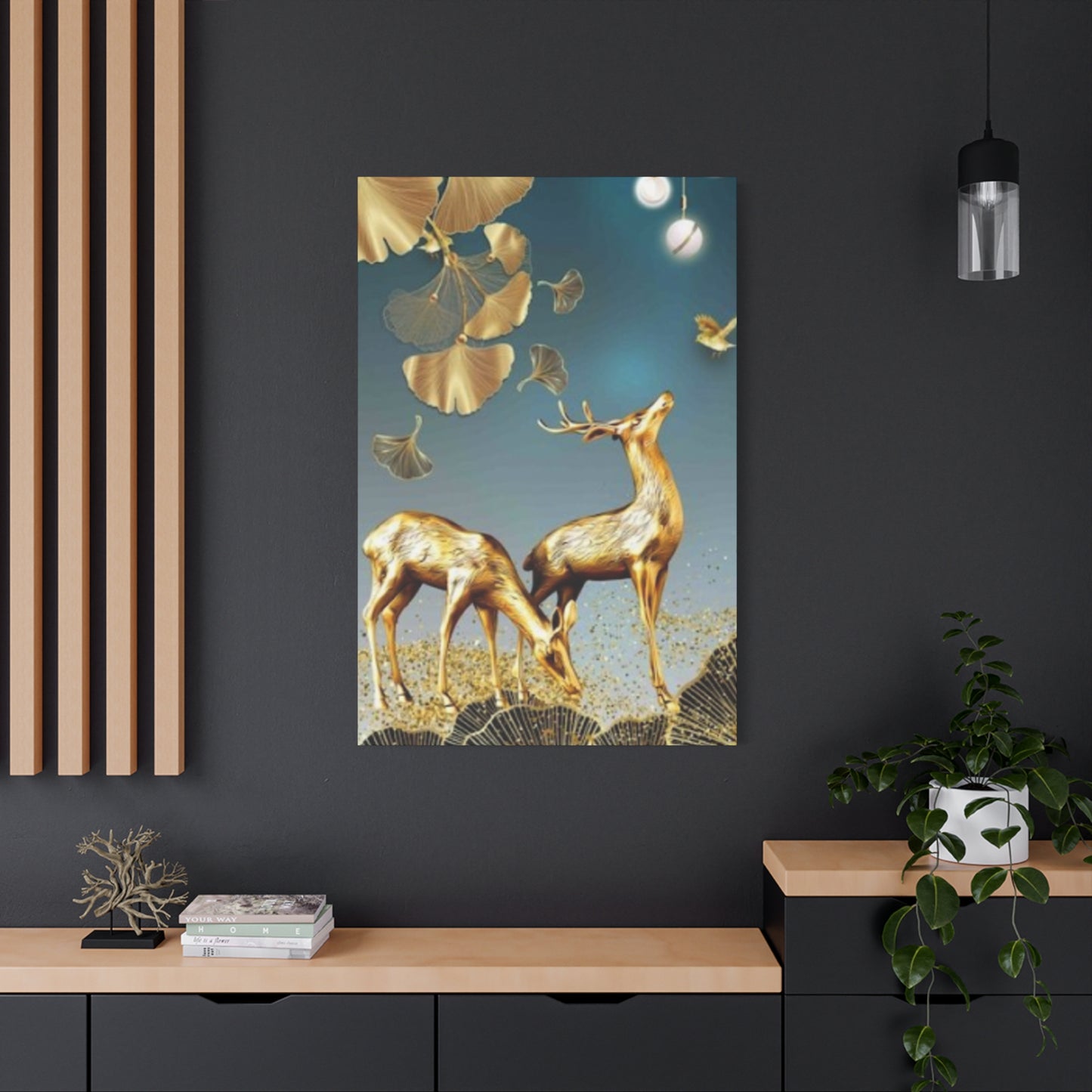 Golden Deer Wall Art & Canvas Prints