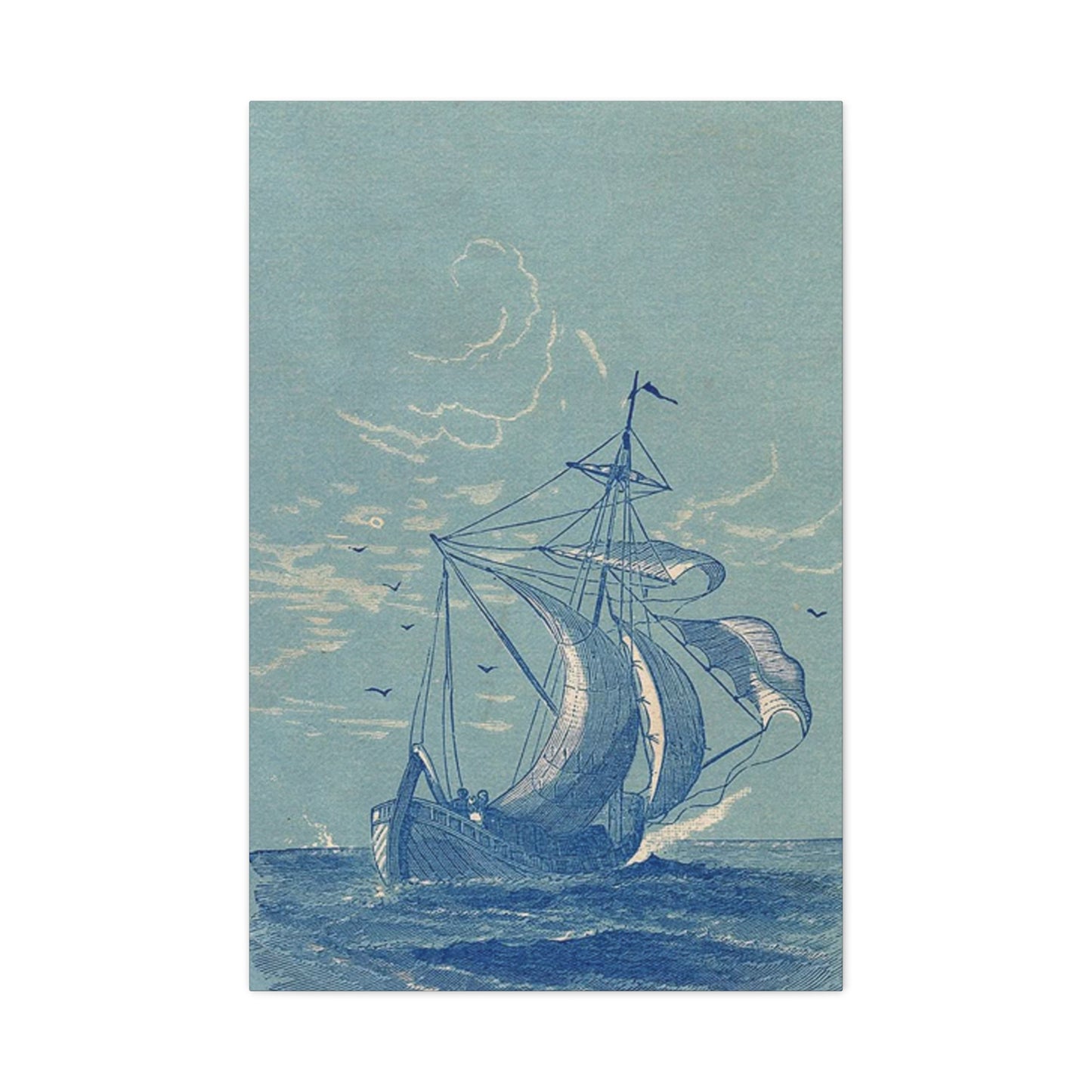 Ship Sailing In Sea Wall Art & Canvas Prints