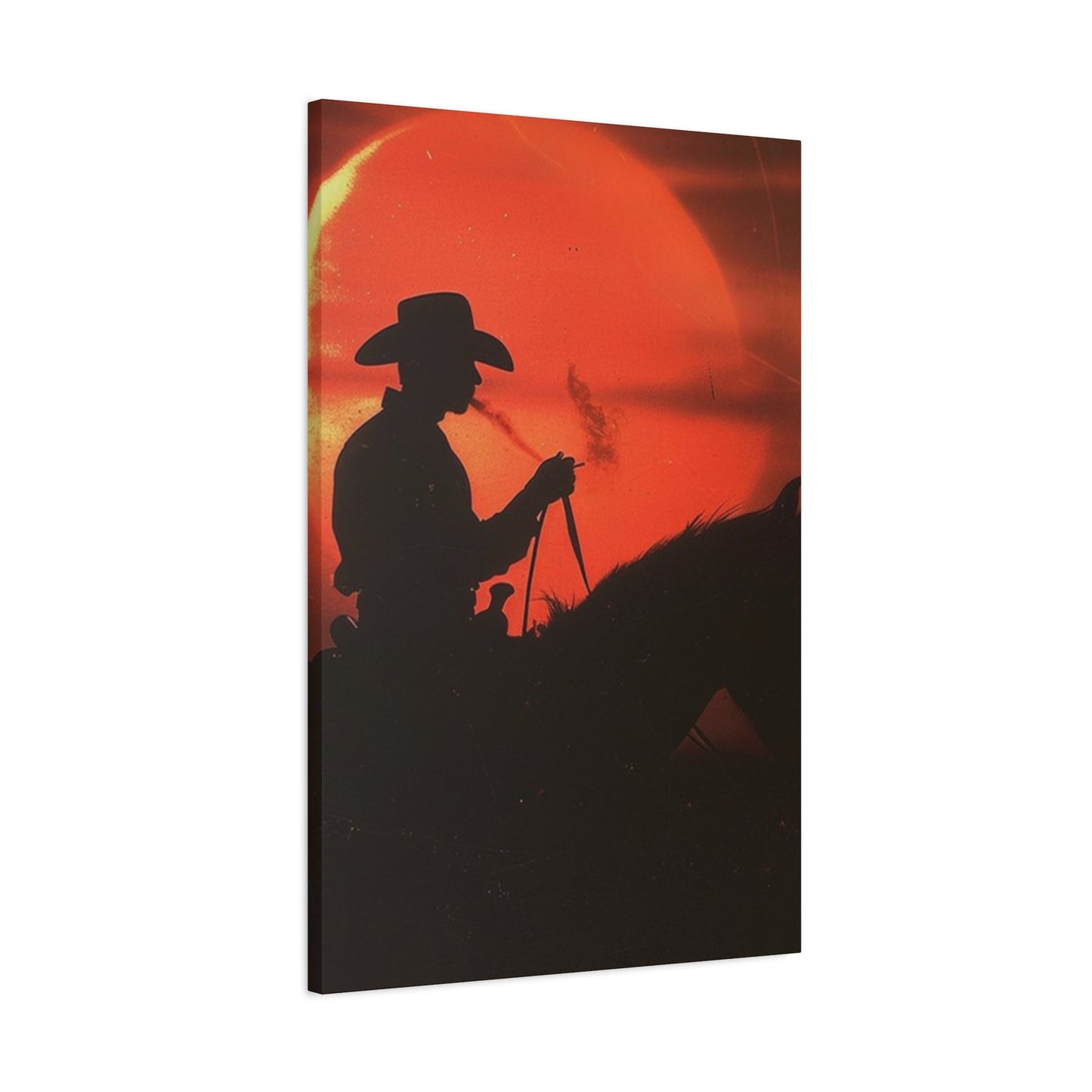 Cowboy In Dawn Wall Art & Canvas Prints