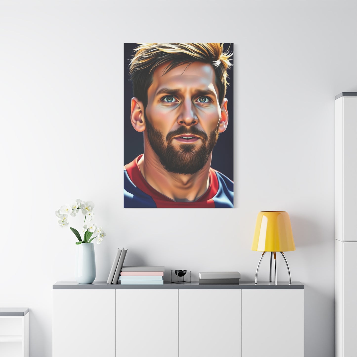 Lionel Messi Illustration Art Premium Canvas 19 Wall Art & Canvas Print