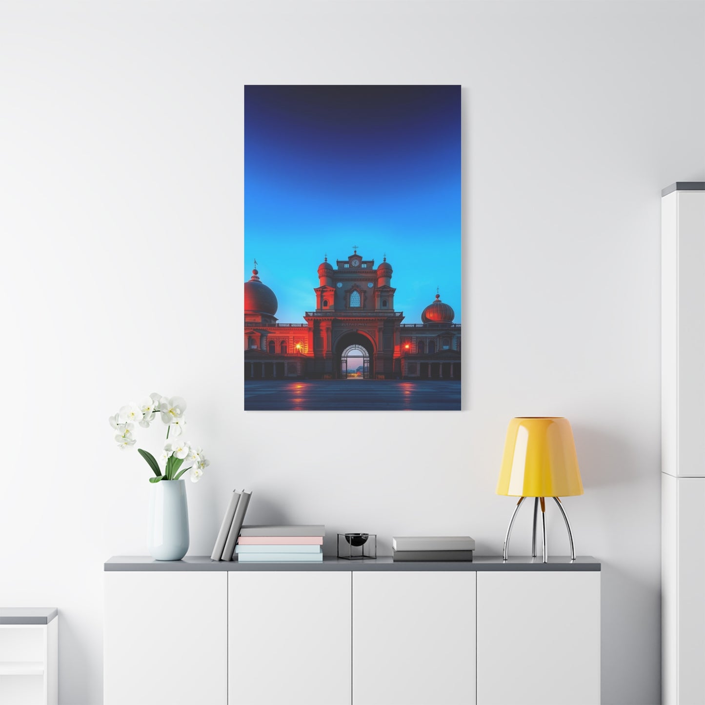 Regal Blue and Clay Fusion Wall Art & Canvas Print