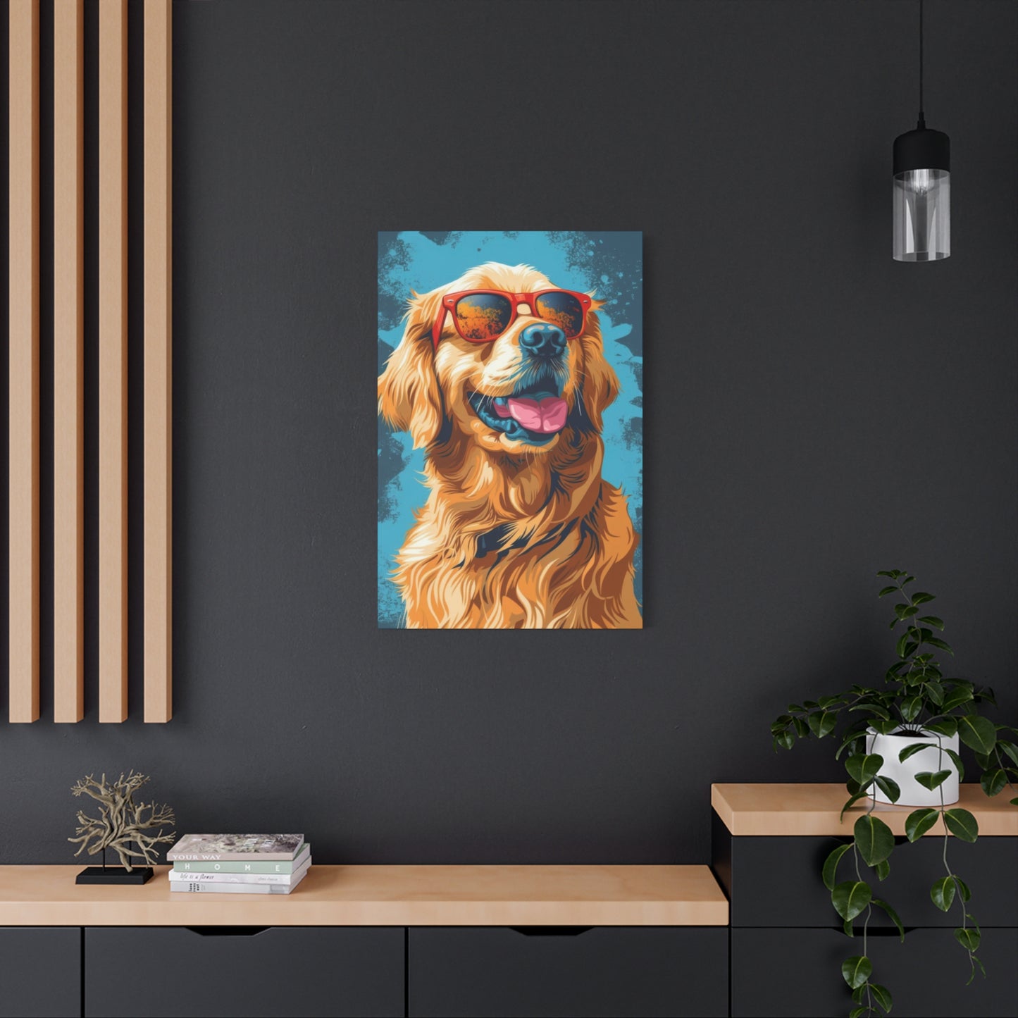Golden Retriever Sunglasses Wall Art & Canvas Prints
