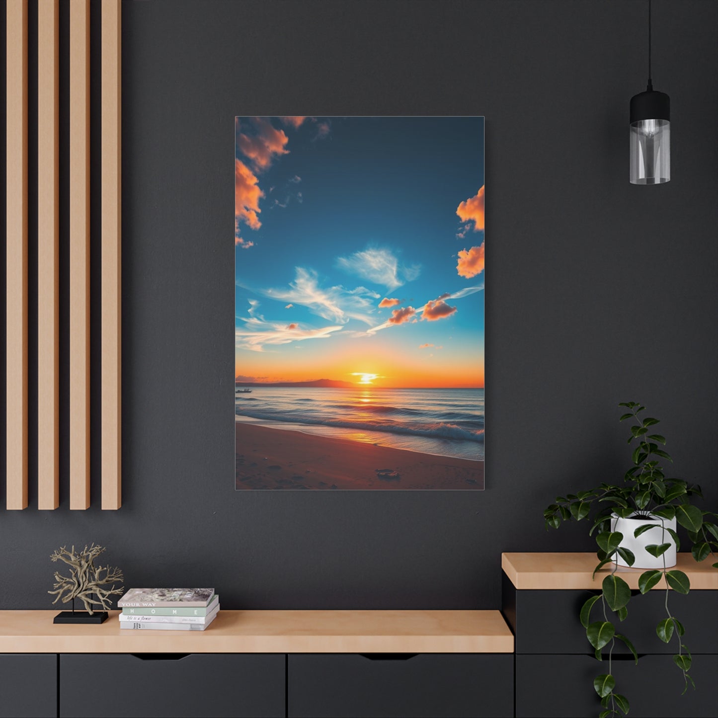 Masterpiece Beach Sunrise and Sunset Art Vision Wall Art & Canvas Print