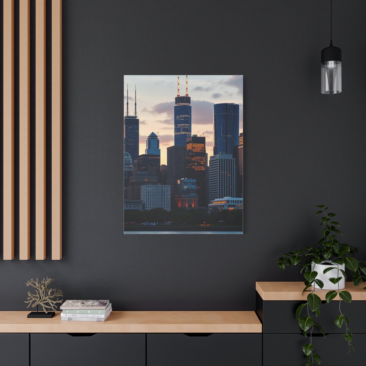 Chicago Skylines Art Canvas Art 5 Wall Art & Canvas Print