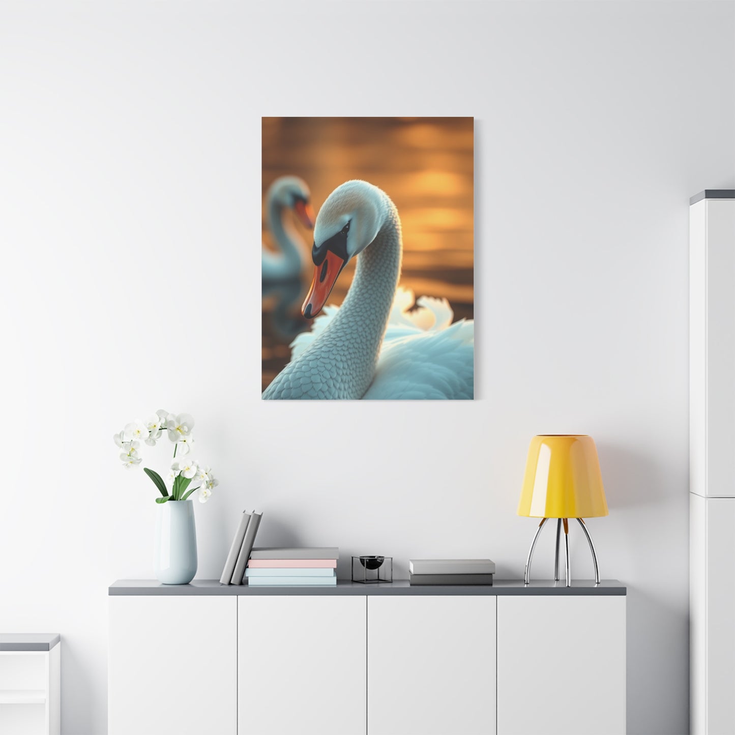 Swan Art Canvas Art 2 Wall Art & Canvas Print