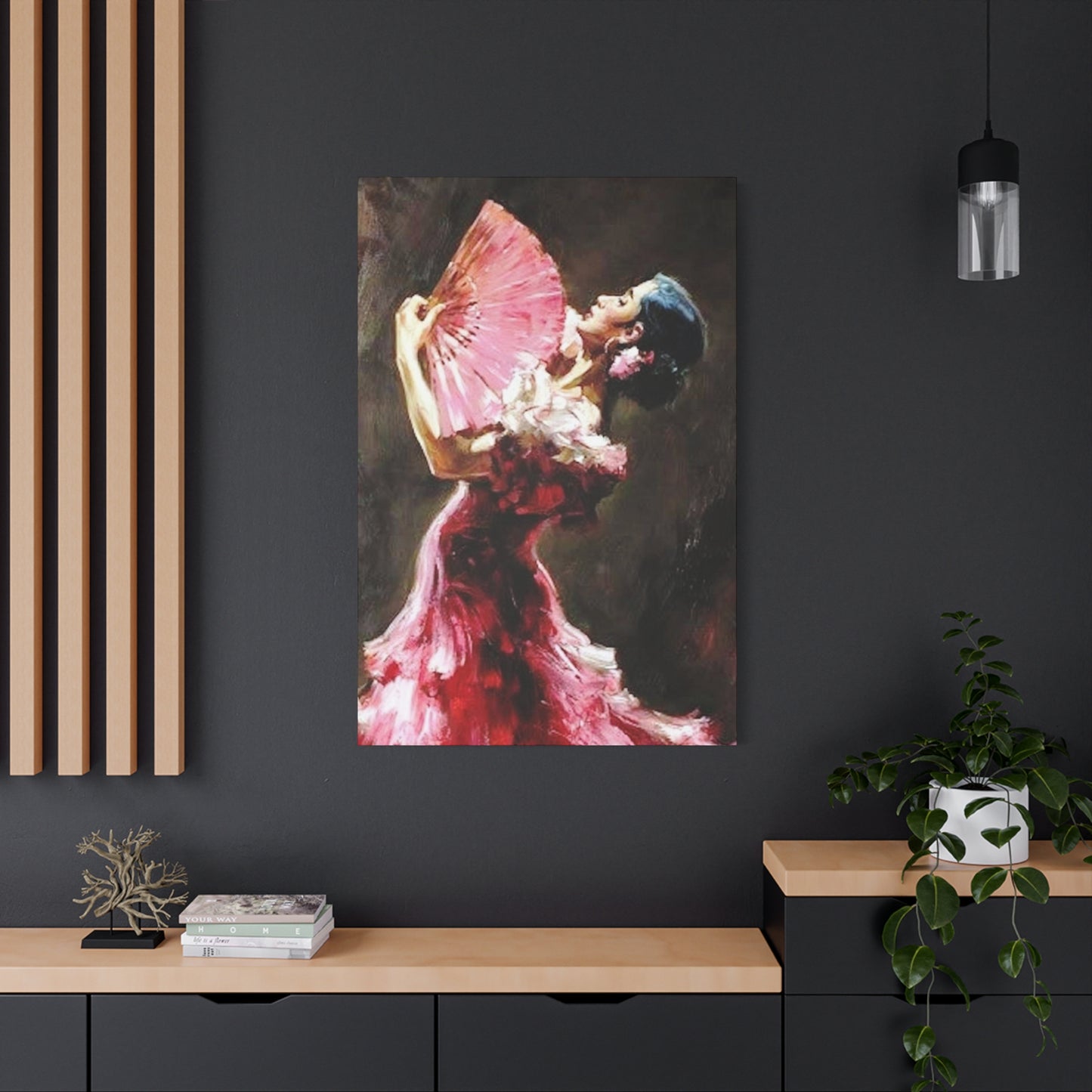 Spain Traditional Pink Dance Wear Wall Art & Canvas Prints