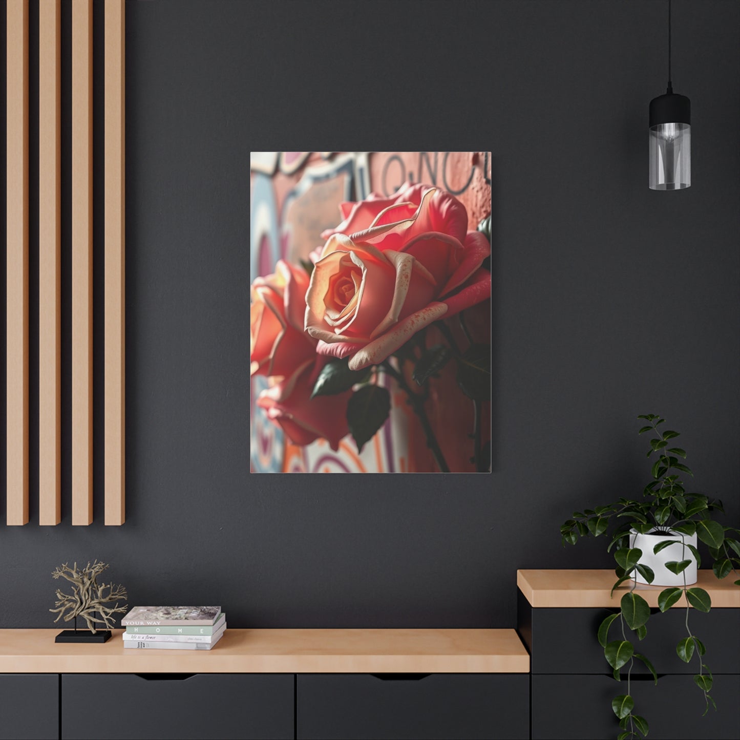 Graffiti Roses Art Premium Canvas 20 Wall Art & Canvas Print