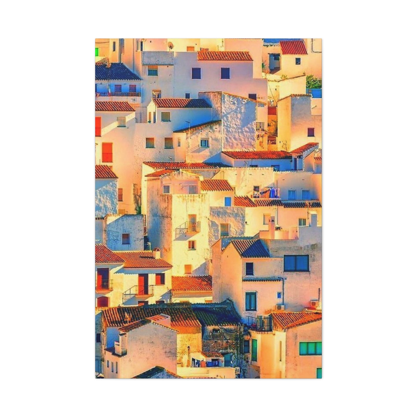 Sunlight On Houses Of Spain Wall Art & Canvas Prints