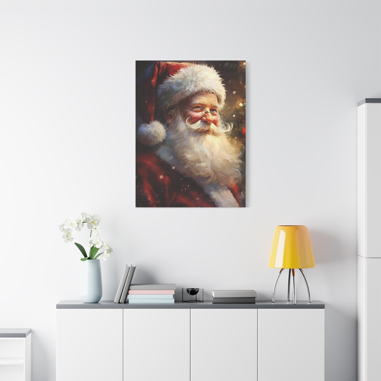 Happy Santa Claus Painting Wall Art & Canvas Prints