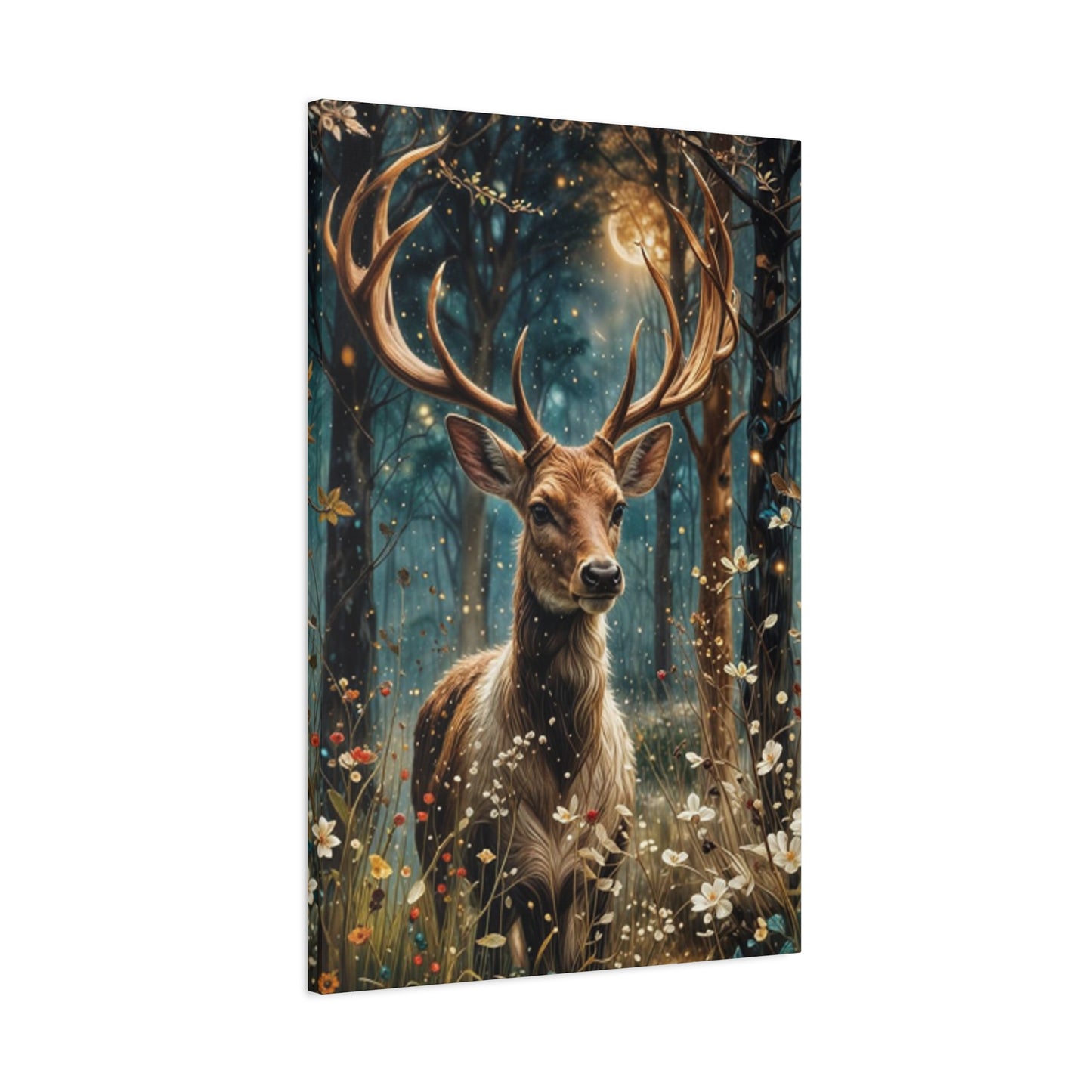 Golden Magical Reindeer Wall Art & Canvas Prints