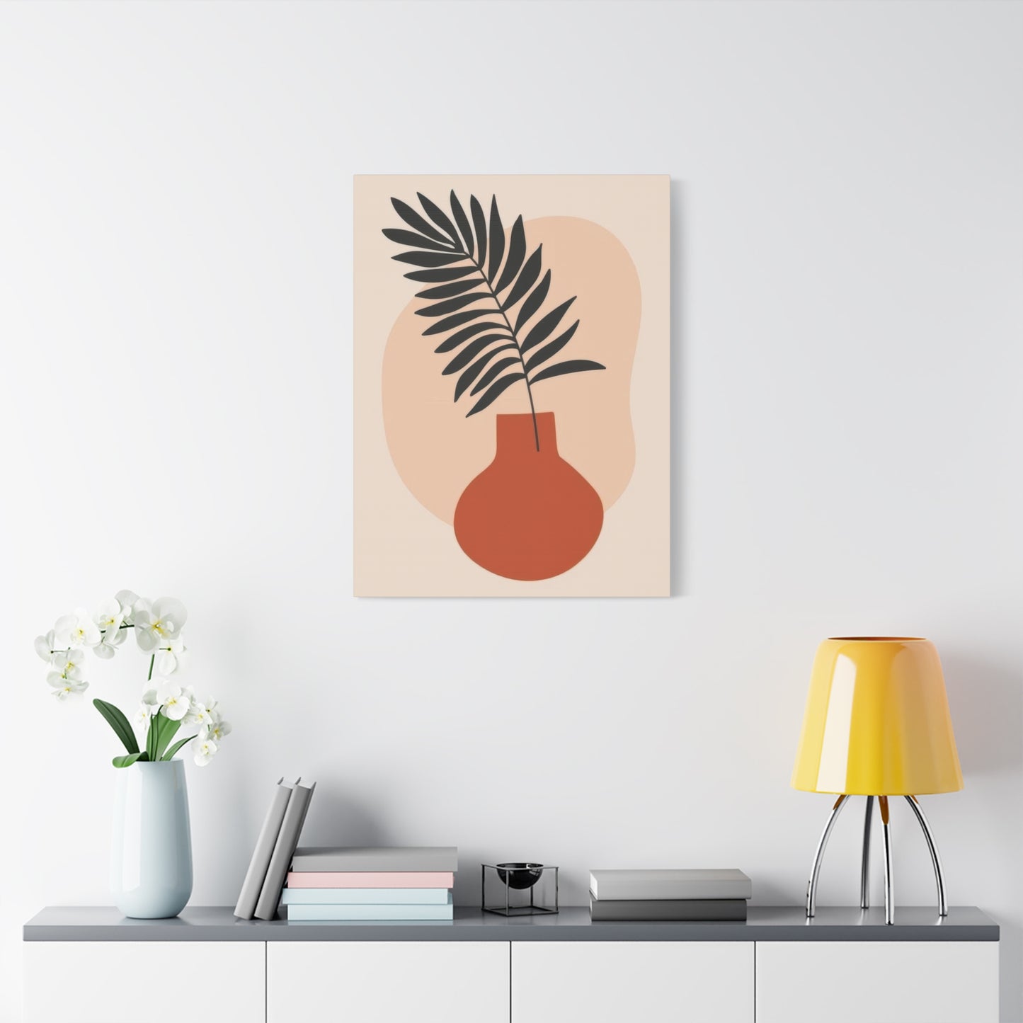 Orange Vase Abstract Earth Tones Wall Art & Canvas Prints