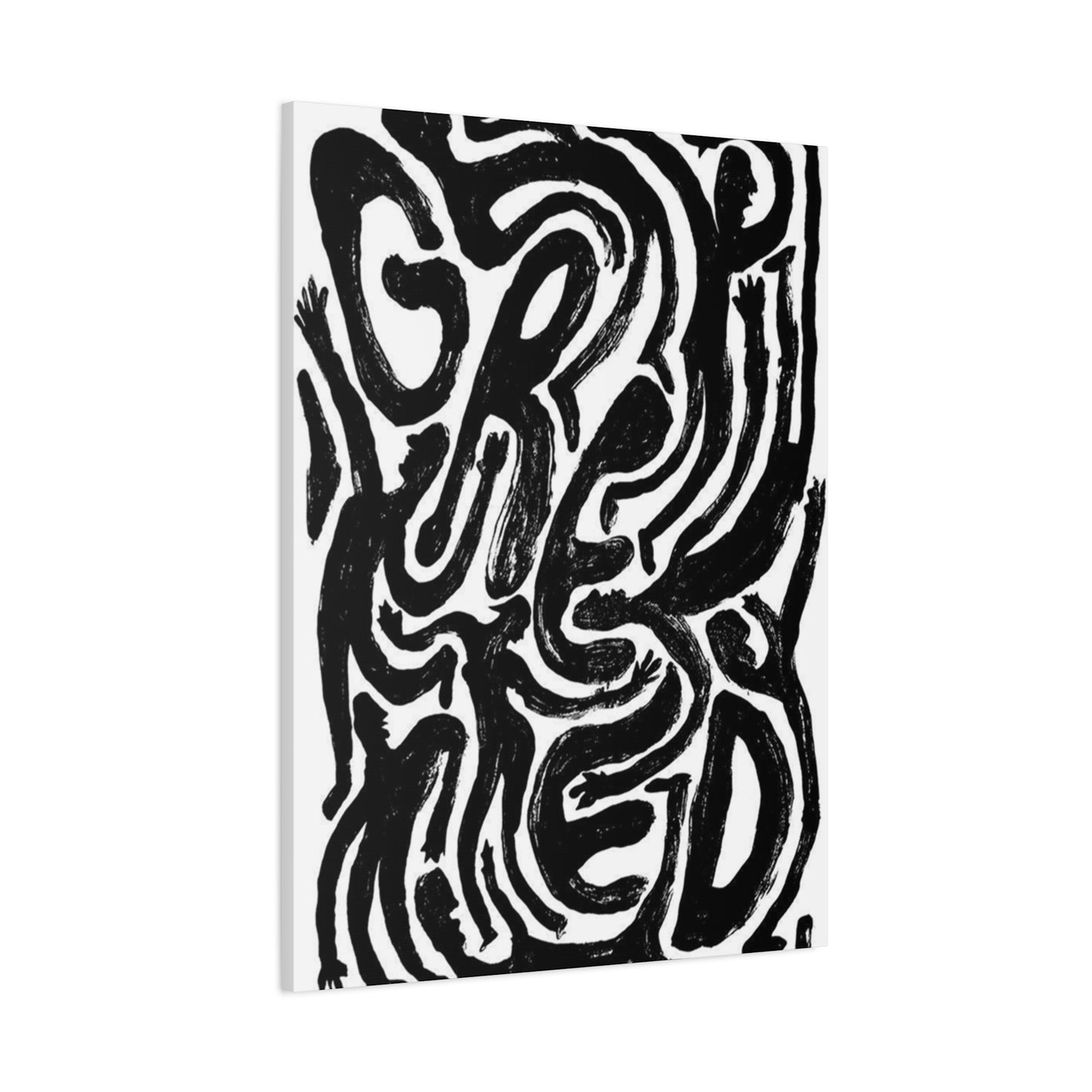 Black & White Greed Wall Art & Canvas Prints