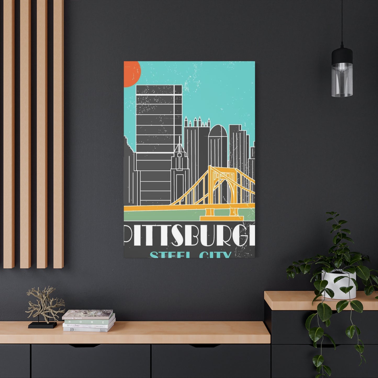 Pittsburgh The Steel City Poster Wall Art & Canvas Prints