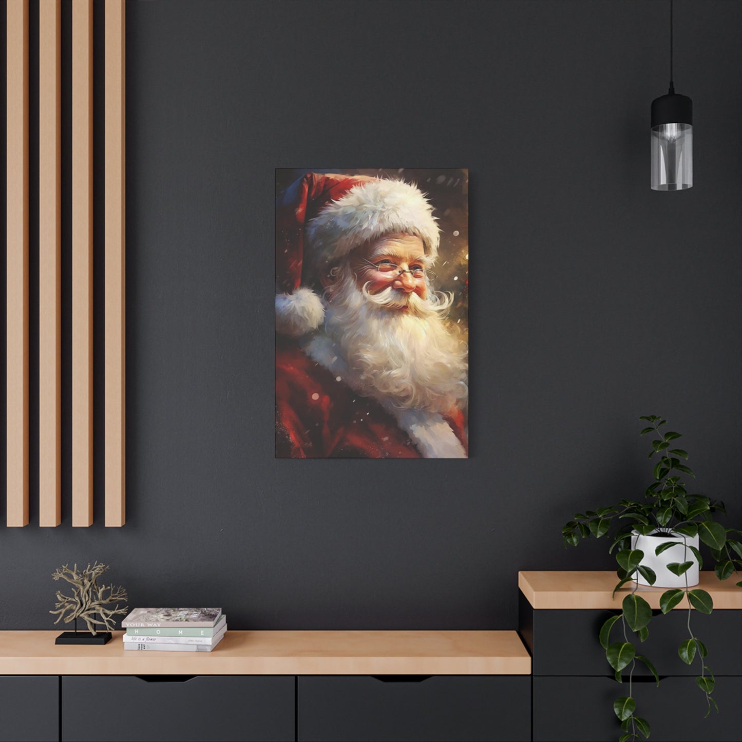 Happy Santa Claus Painting Wall Art & Canvas Prints