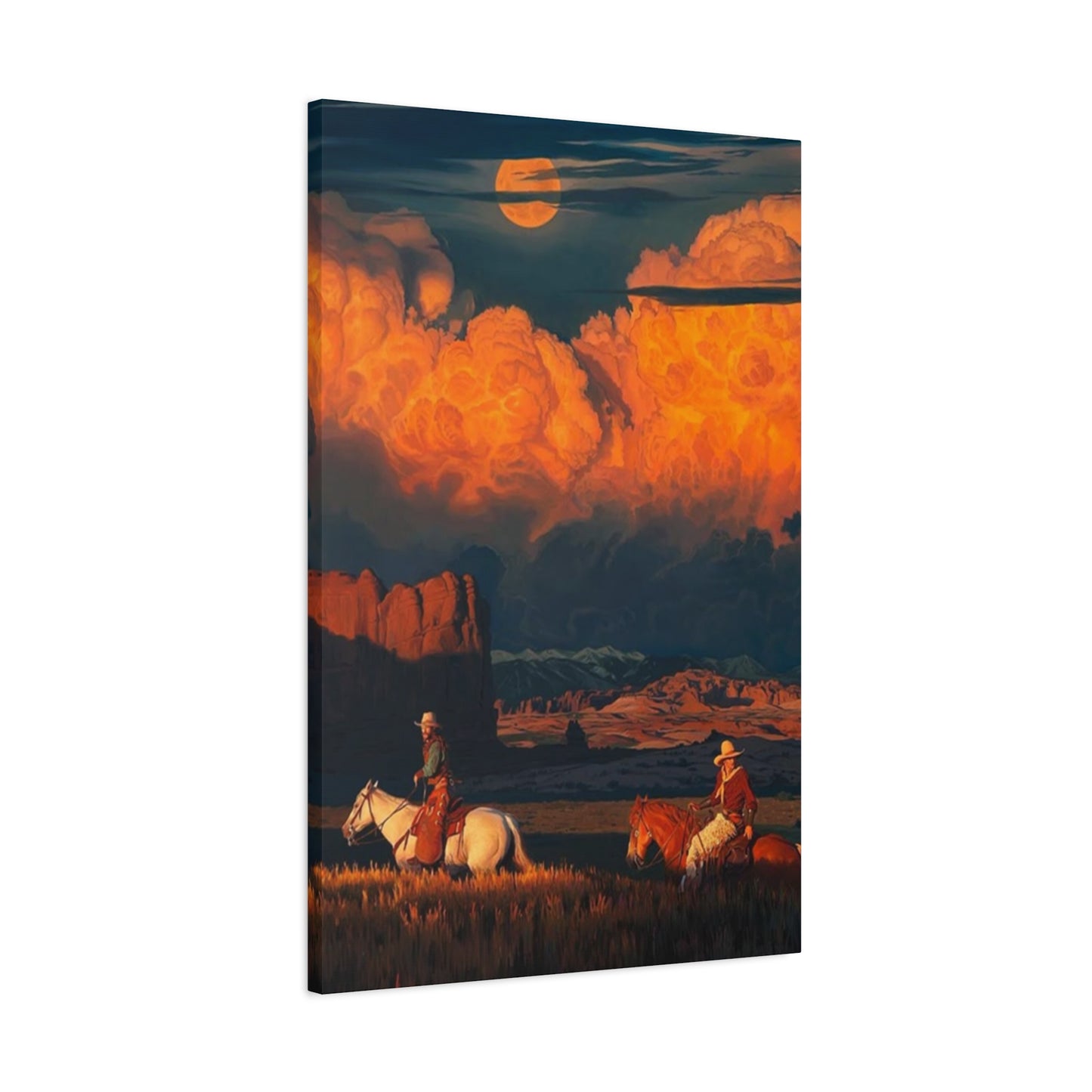 Cowboys In Grassland Wall Art & Canvas Prints