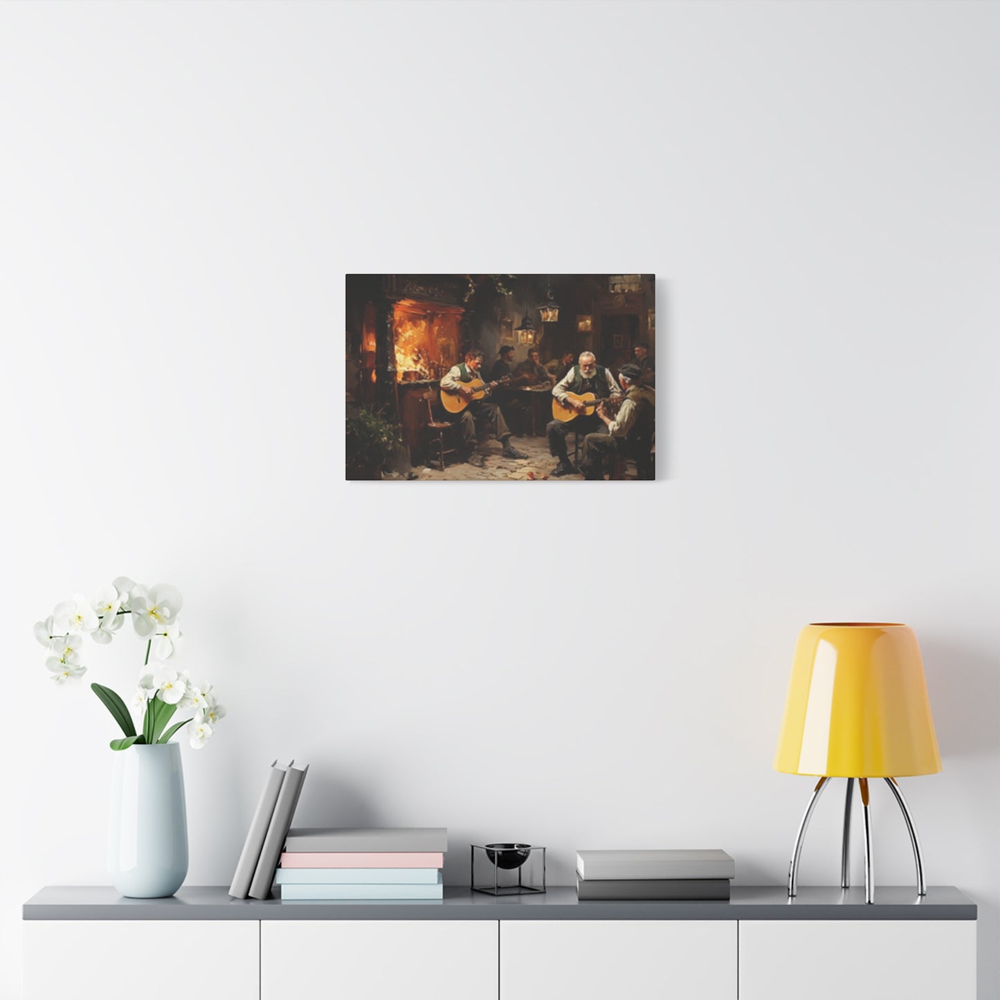 People At Pub & Bar Painting Wall Art & Canvas Prints