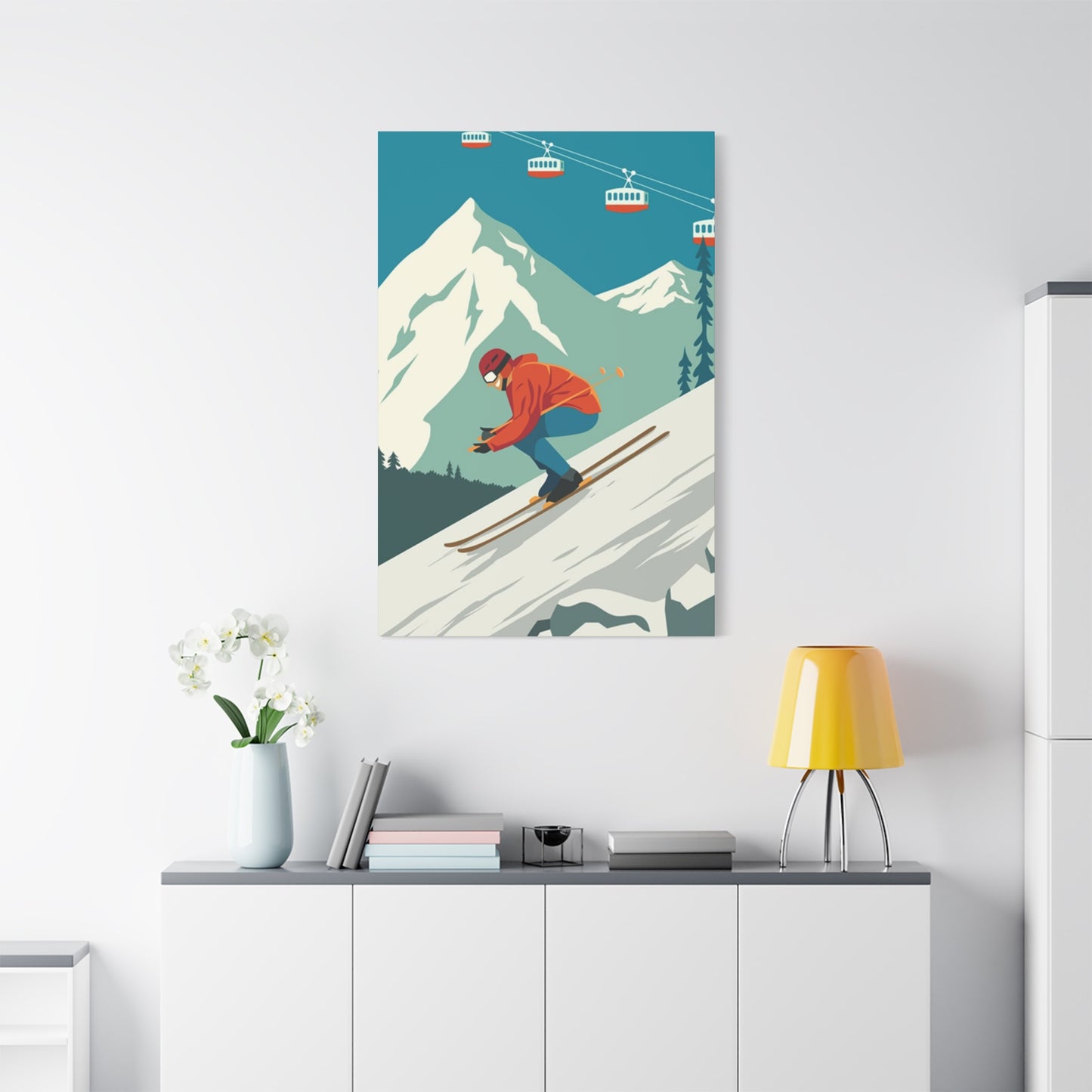 Skiing Poster Wall Art & Canvas Prints