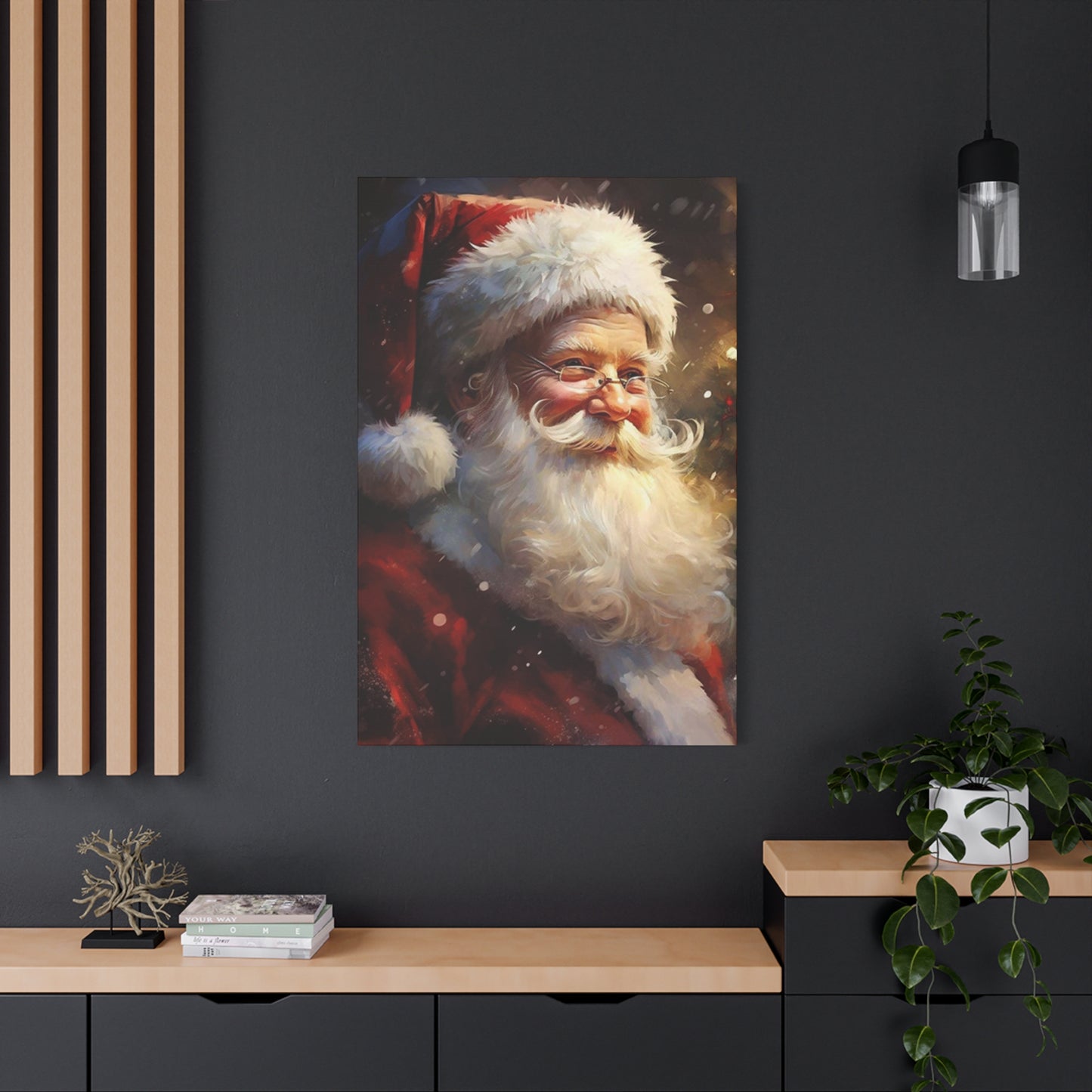 Happy Santa Claus Painting Wall Art & Canvas Prints