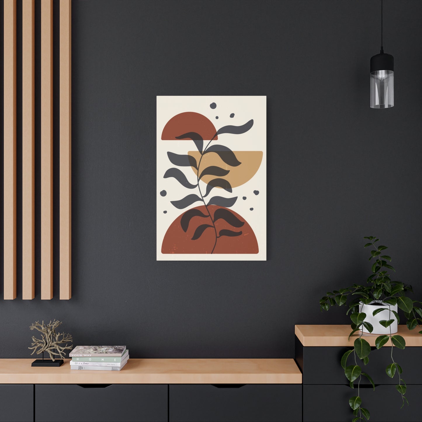 Branch And Geometry Earth Tones Wall Art & Canvas Prints