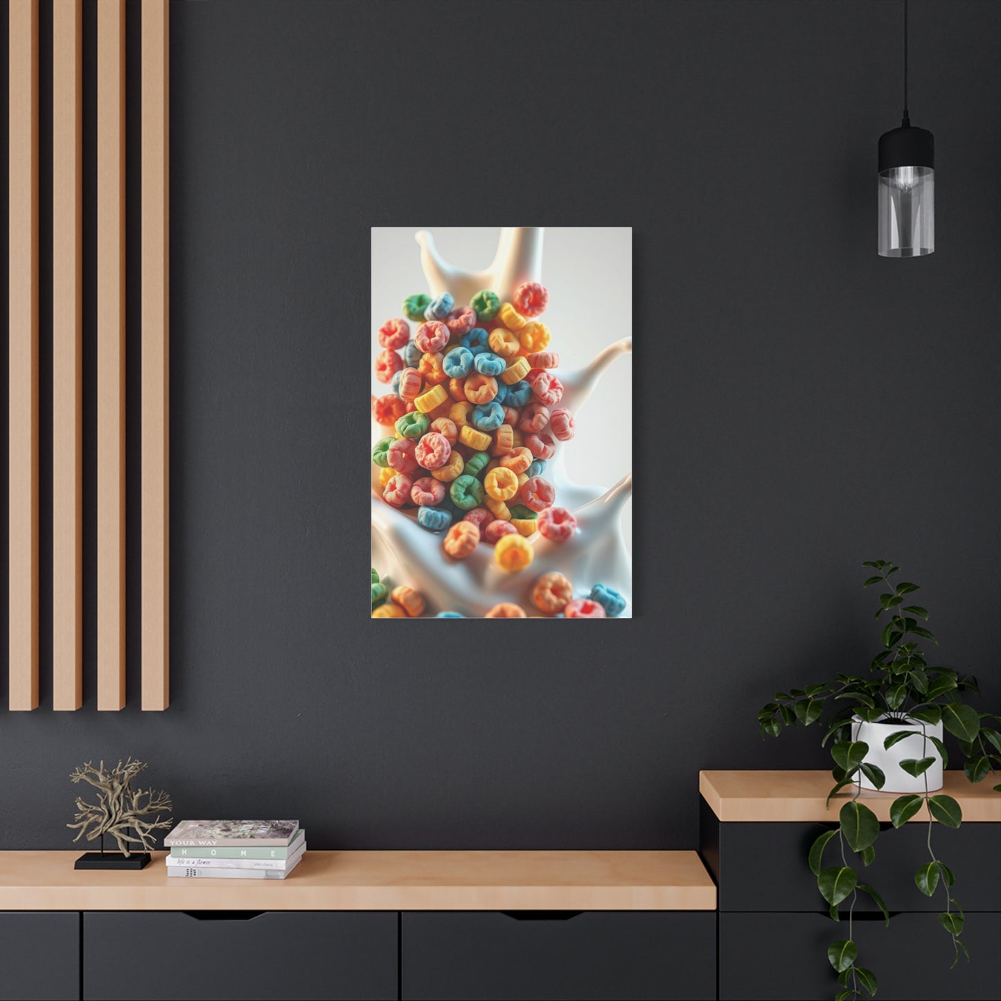 Fruit Loops in Milk Art Premium Canvas 19 Wall Art & Canvas Print