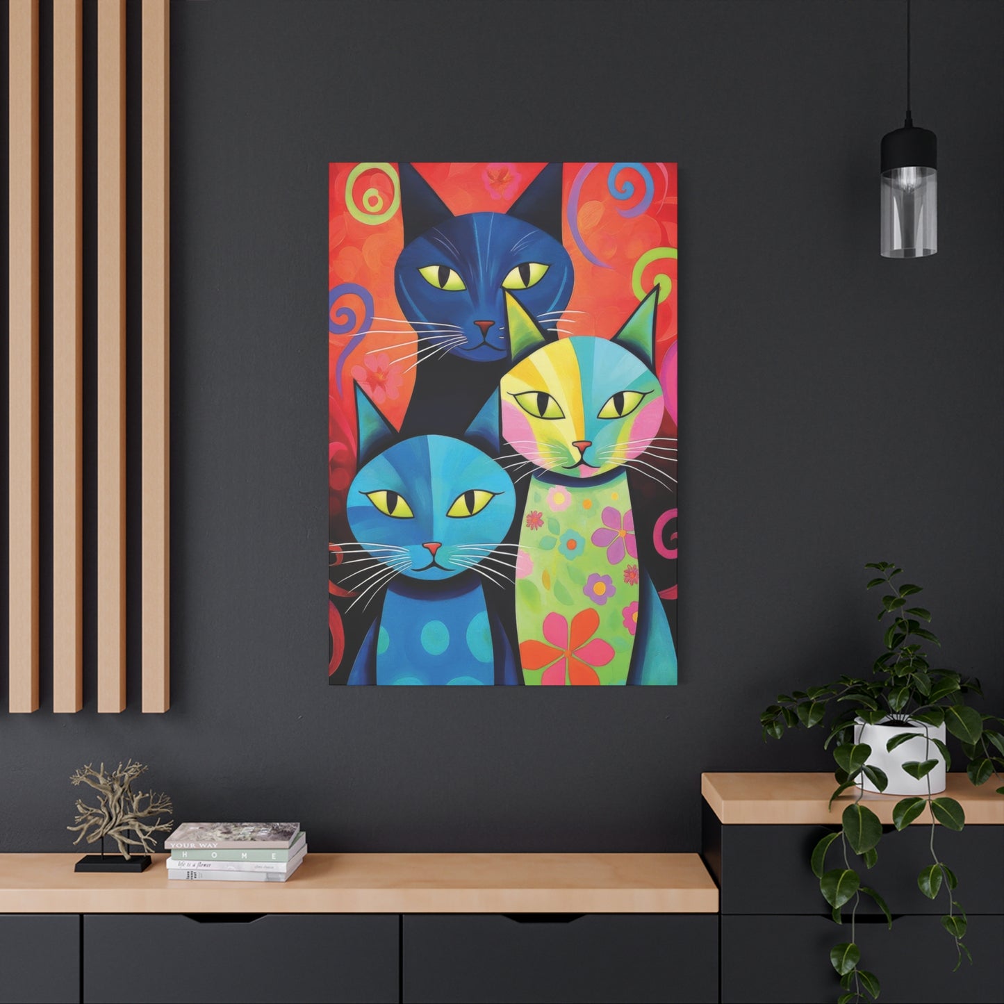 Cat Family Abstract Fresh Wall Art & Canvas Prints